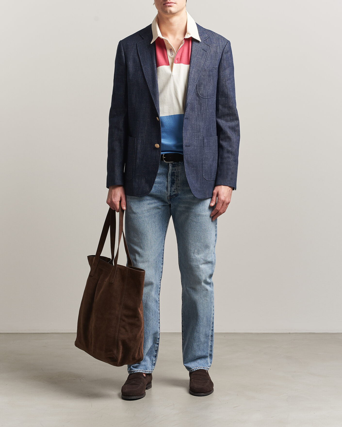 Herre | Blazere & jakker | GANT | Cotton Indigo Club Blazer Dark Blue Raw