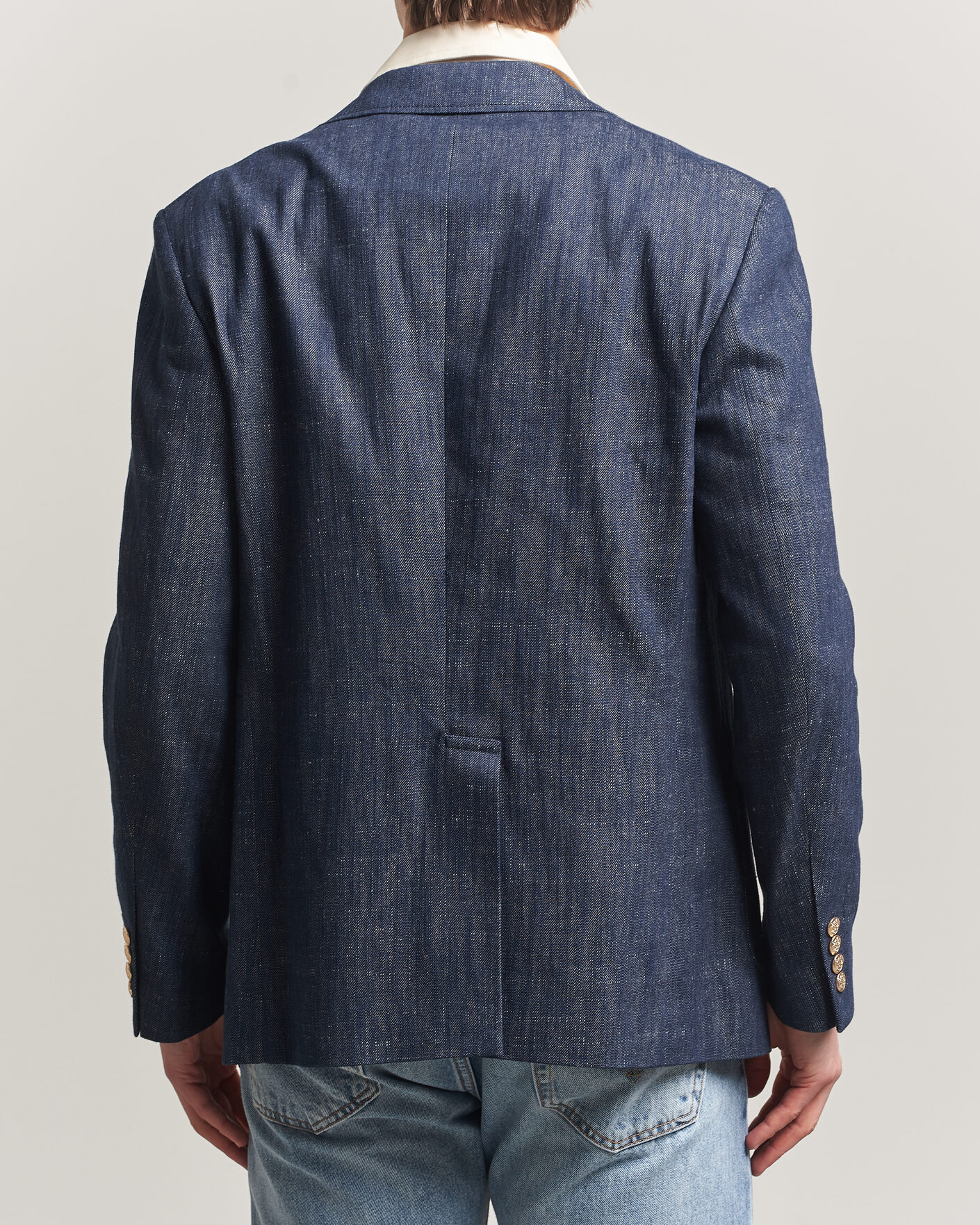 Herre | Blazere & jakker | GANT | Cotton Indigo Club Blazer Dark Blue Raw