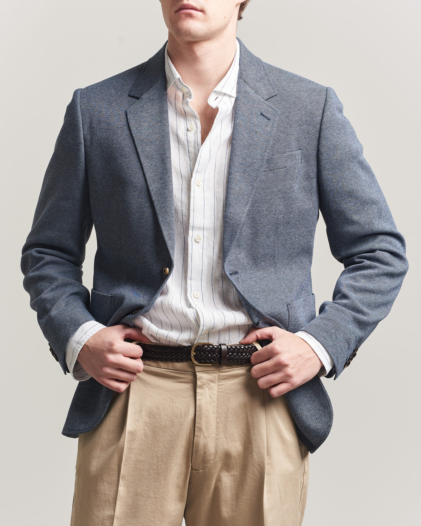 Herre | Blazere & jakker | Gant | Two Tone Jersey Pique Blazer Salty Sea