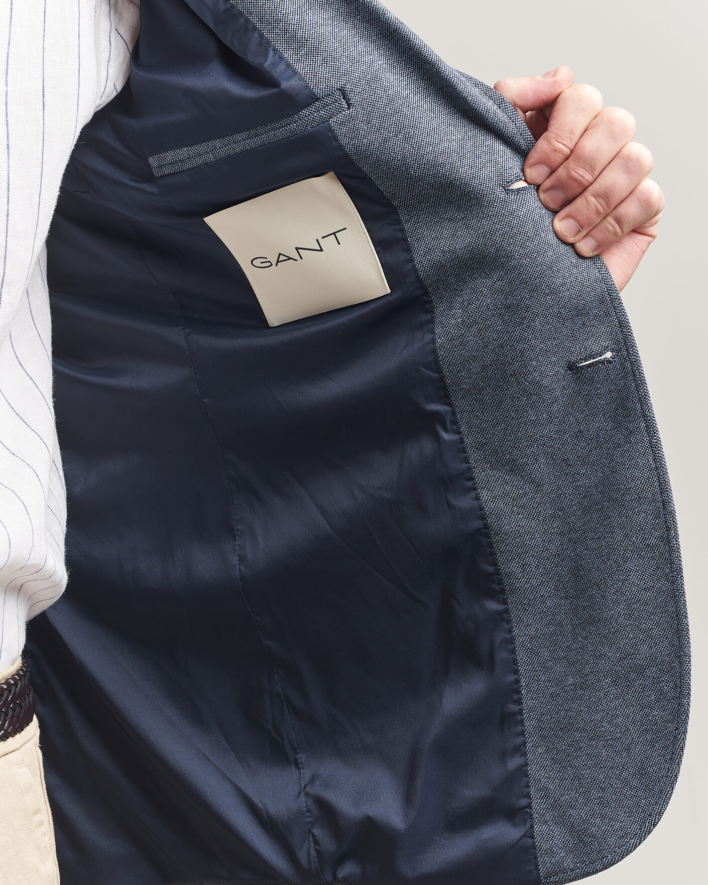 Herre | Blazere & jakker | Gant | Two Tone Jersey Pique Blazer Salty Sea