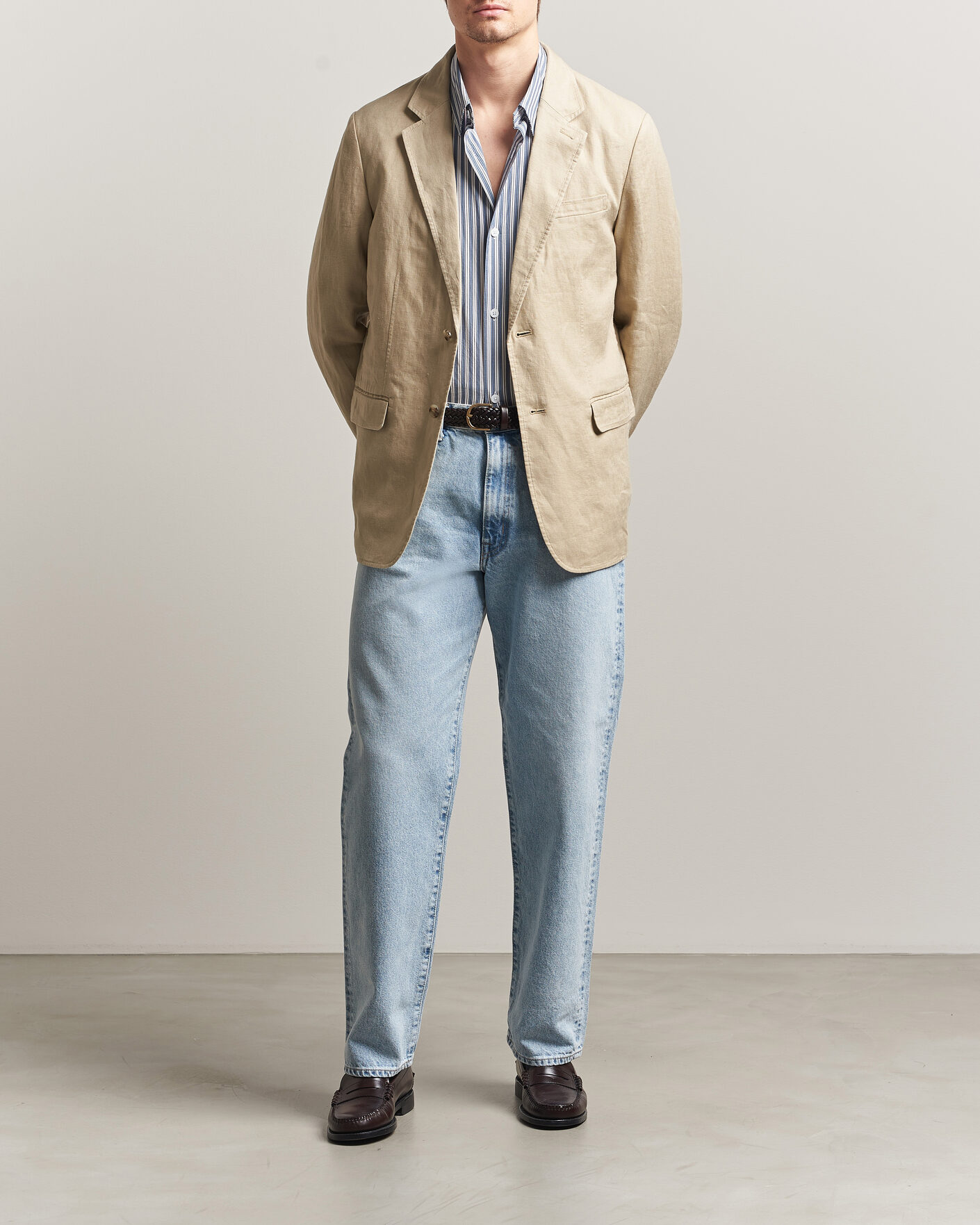 Herre | Blazere & jakker | Gant | Garment Dyed Linen Blazer Oat Beige