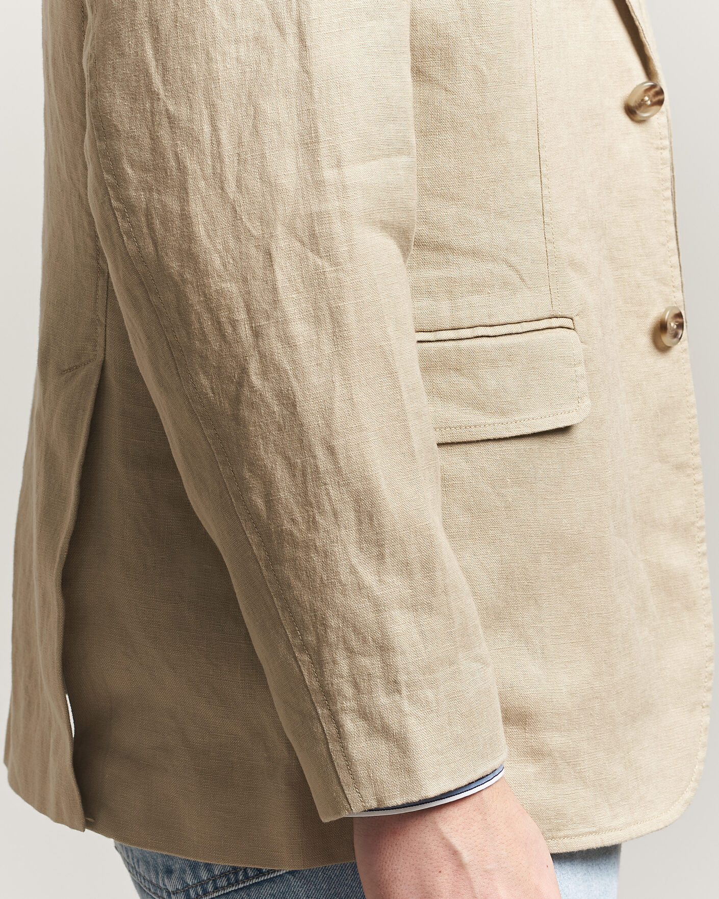 Herre | Blazere & jakker | Gant | Garment Dyed Linen Blazer Oat Beige