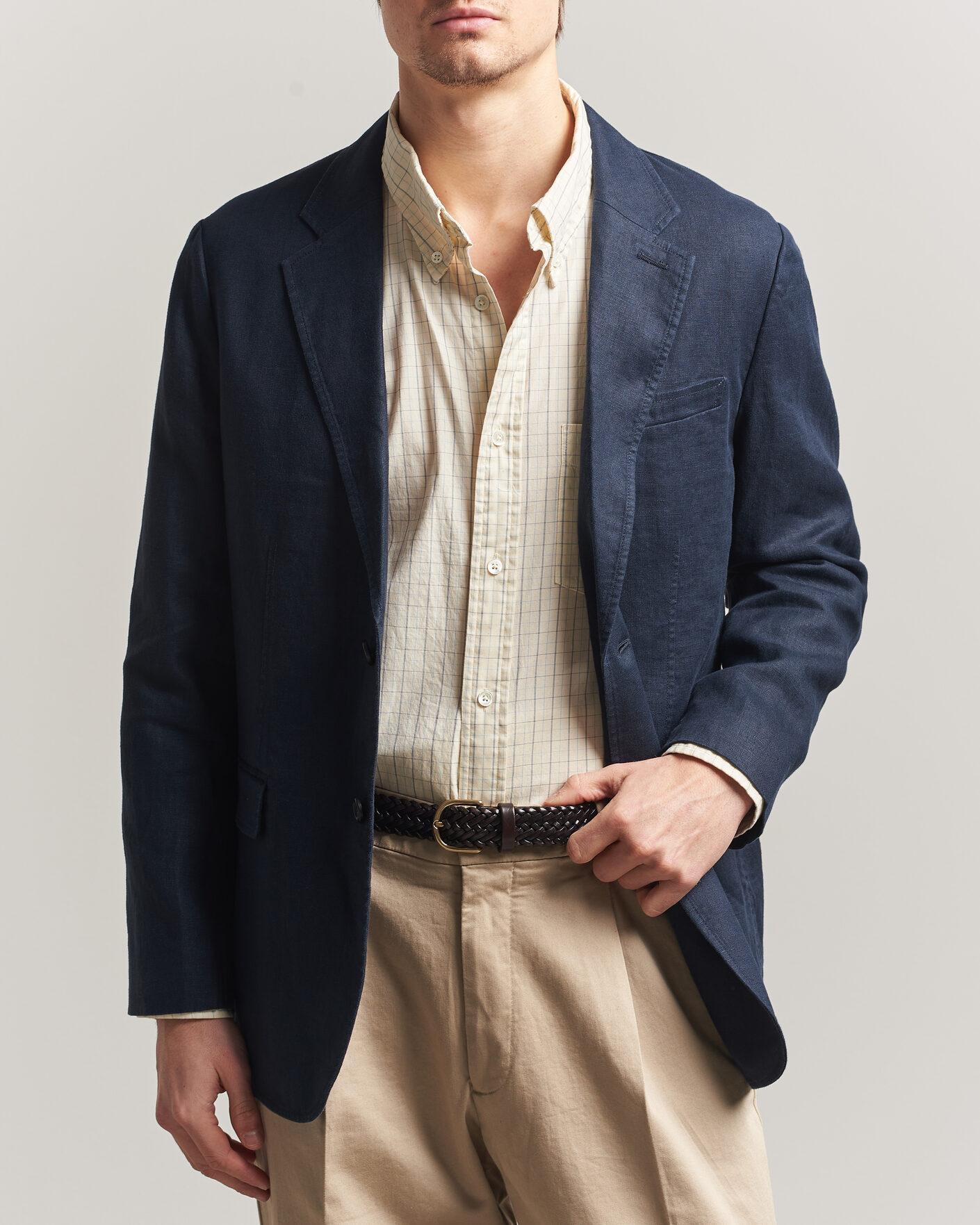 Herre | Blazere & jakker | GANT | Garment Dyed Linen Blazer Evening Blue