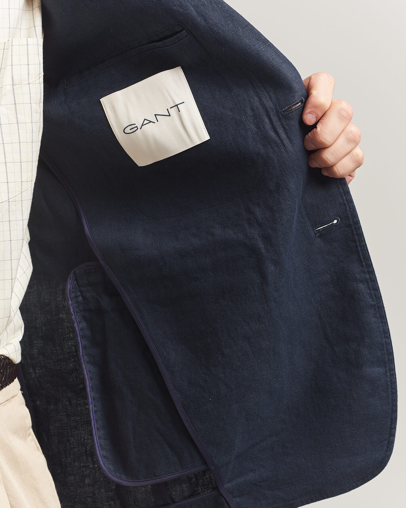 Herre | Blazere & jakker | GANT | Garment Dyed Linen Blazer Evening Blue