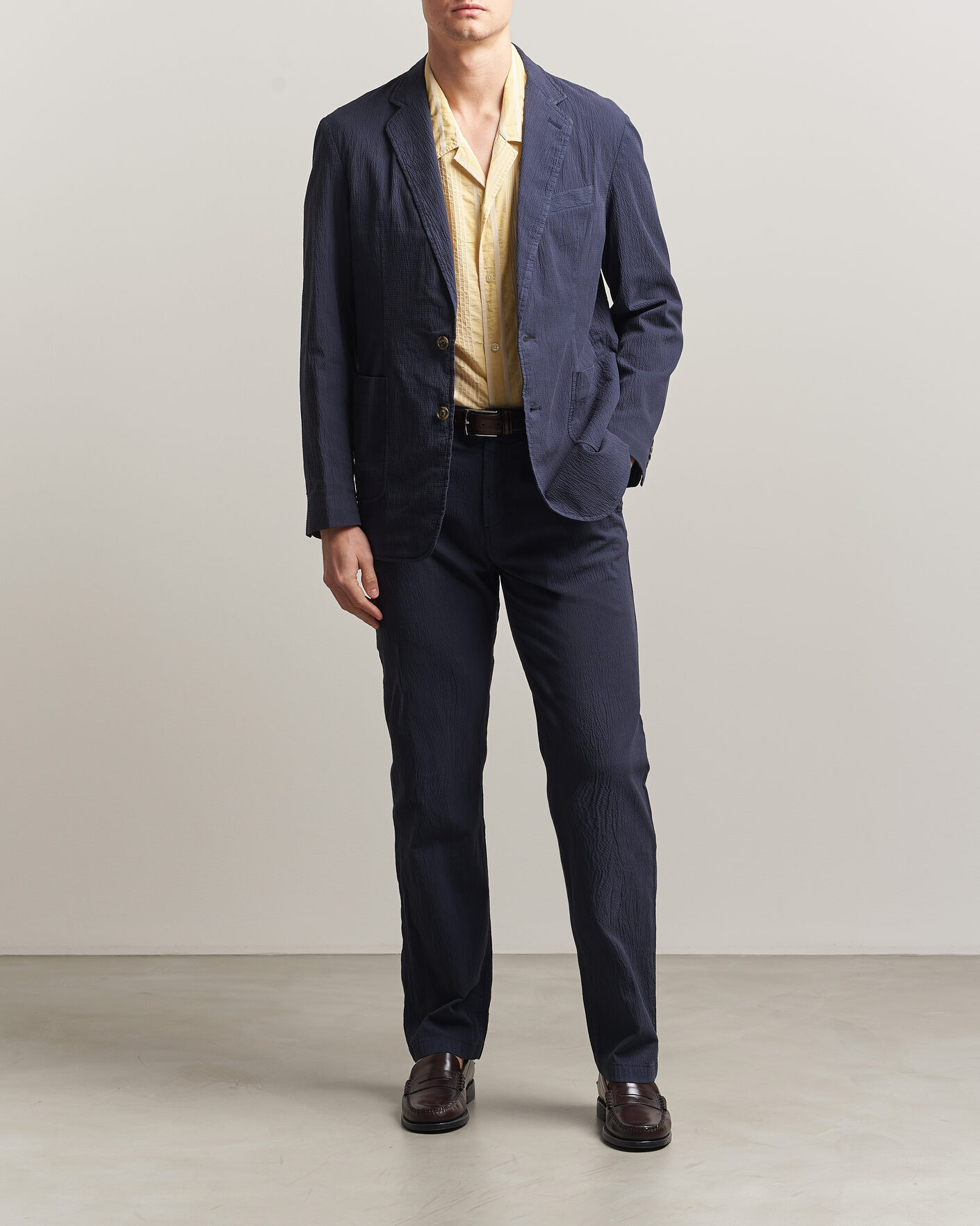 Herre | Blazere & jakker | Gant | Garment Dyed Seersucker Blazer Evening Blue