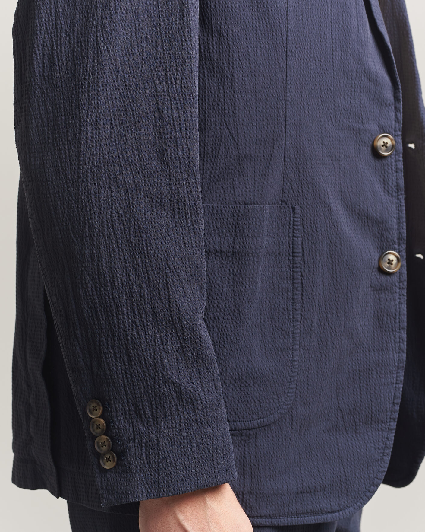Herre | Blazere & jakker | Gant | Garment Dyed Seersucker Blazer Evening Blue
