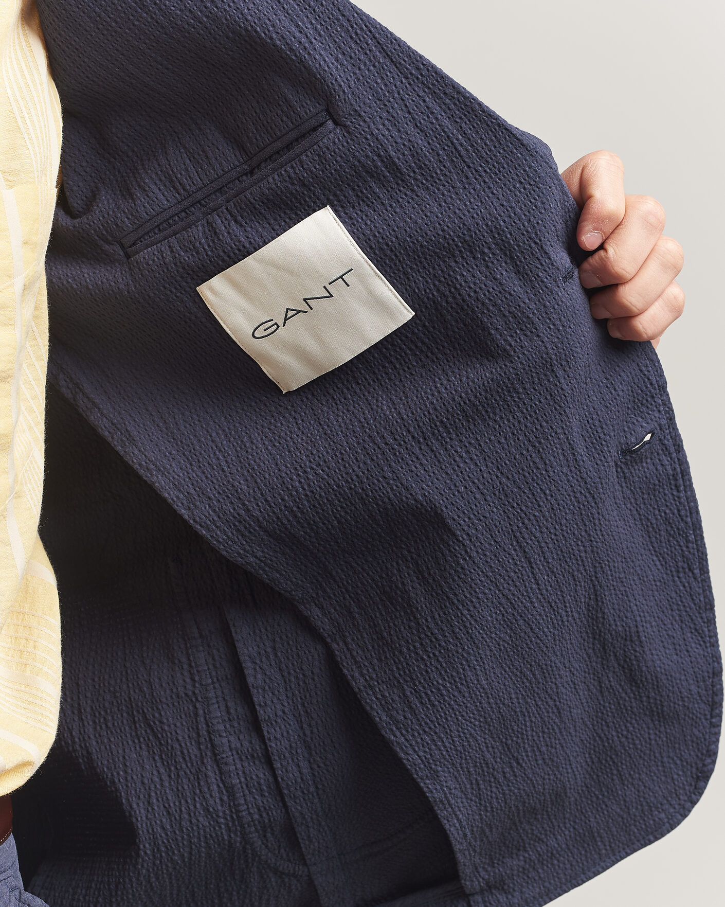 Herre | Blazere & jakker | Gant | Garment Dyed Seersucker Blazer Evening Blue