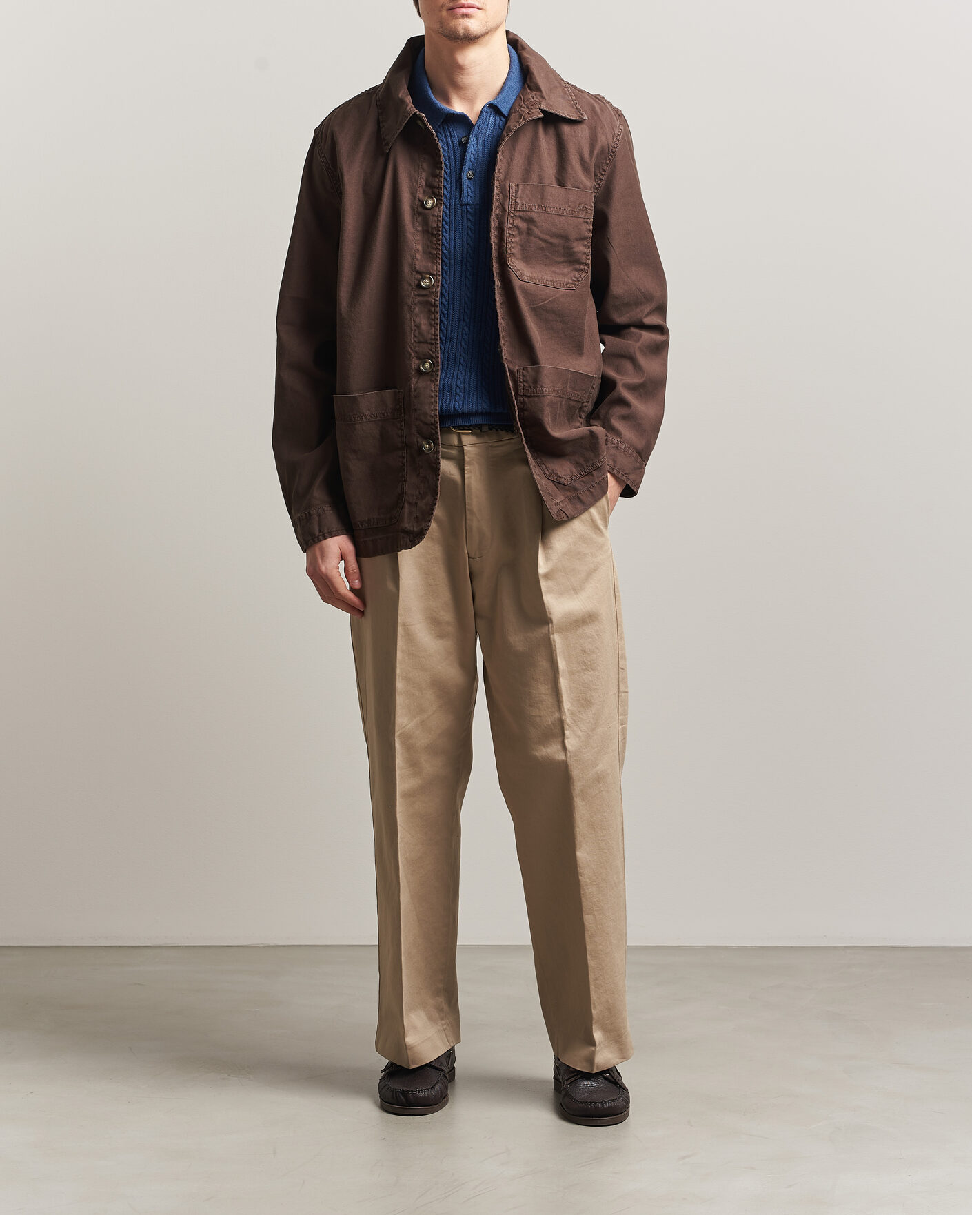 Herre | Skjorter | Gant | Regular Fit Cotton/Linen Overshirt Rich Brown