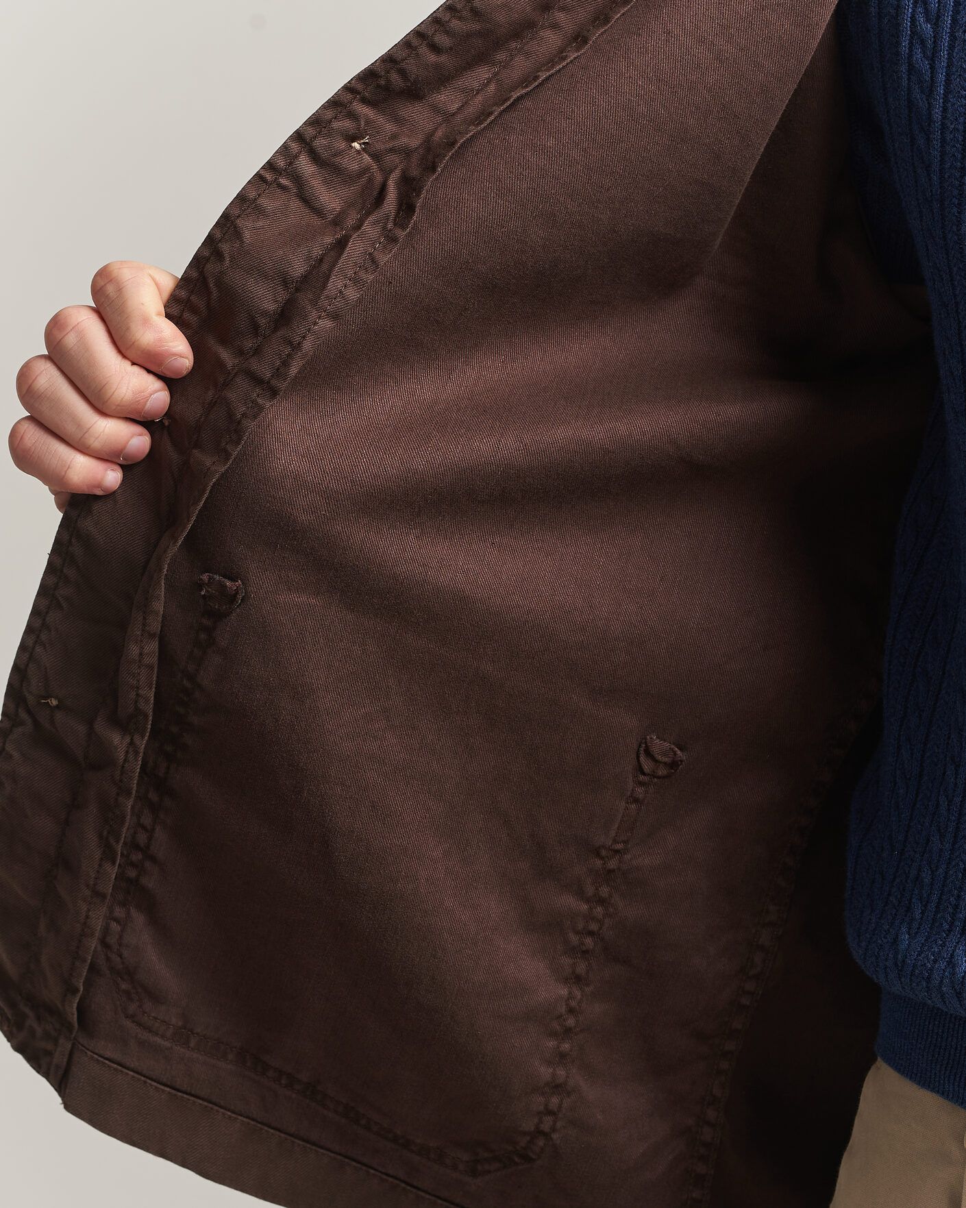 Herre | Skjorter | GANT | Regular Fit Cotton/Linen Overshirt Rich Brown