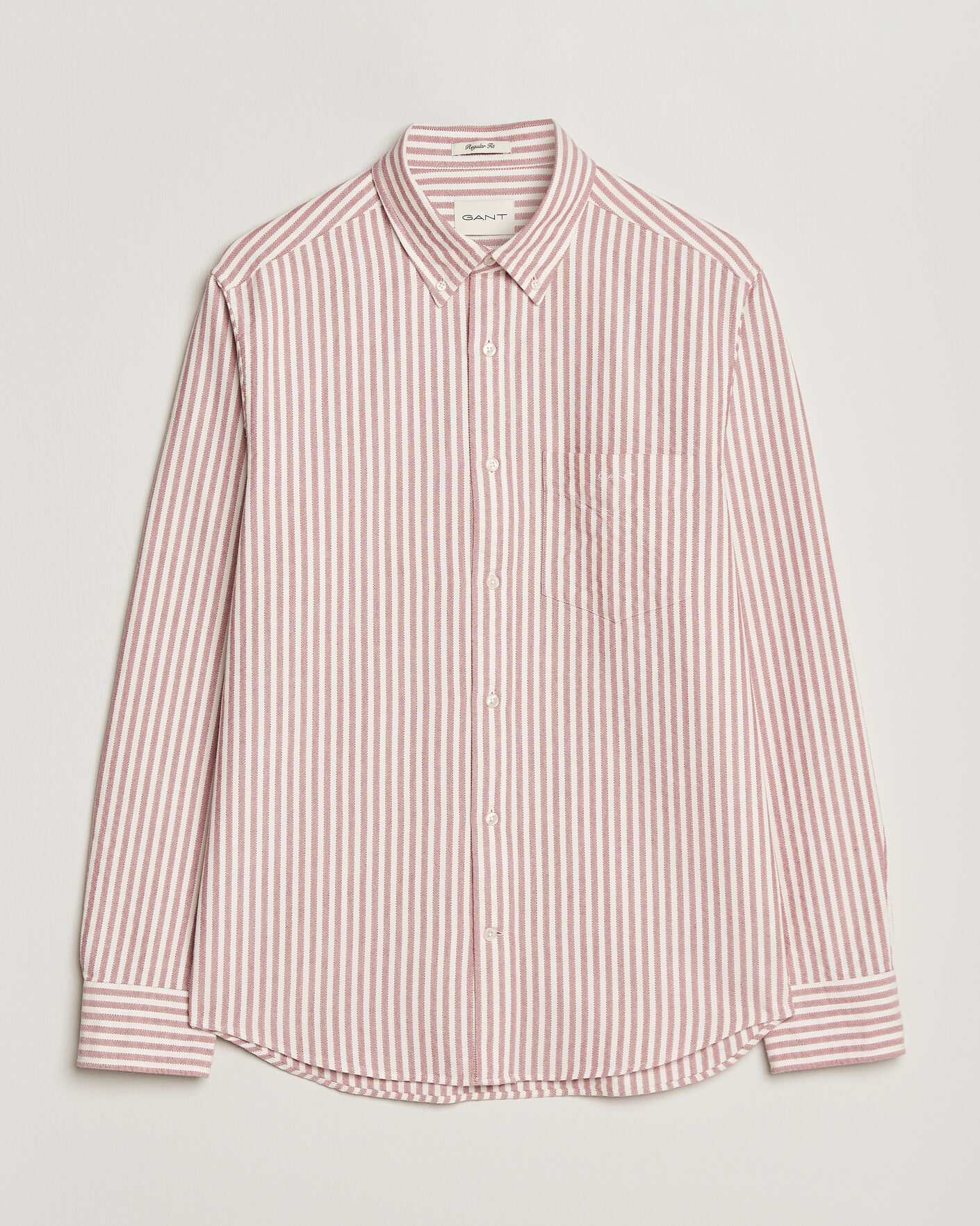 Herre | Skjorter | Gant | Regular Fit Textured Striped Shirt Rose Red