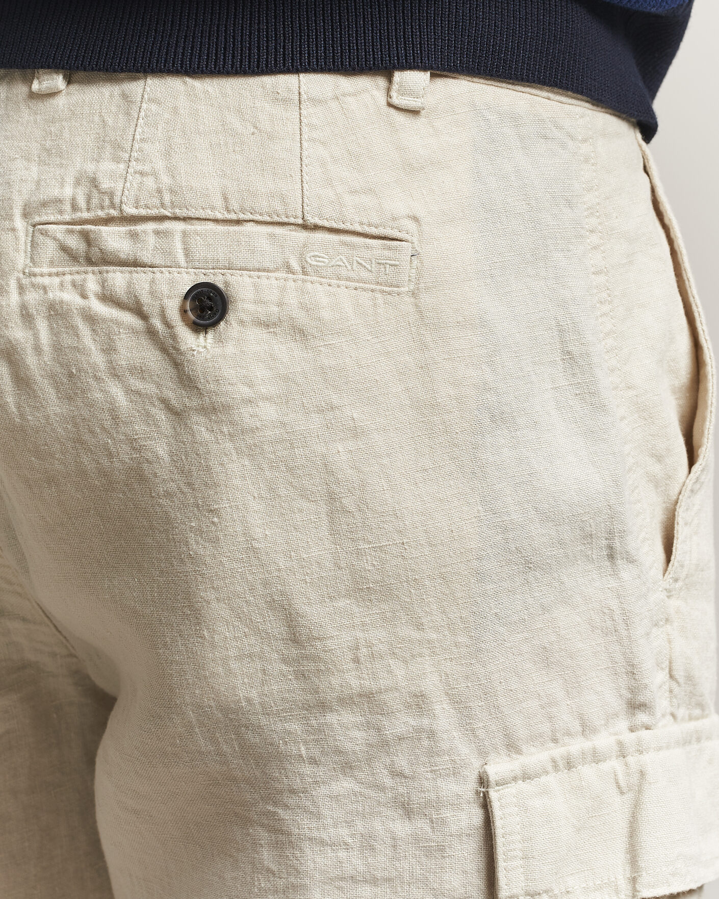 Herre | Shorts | Gant | Regular Fit Linen Cargo Shorts Sand