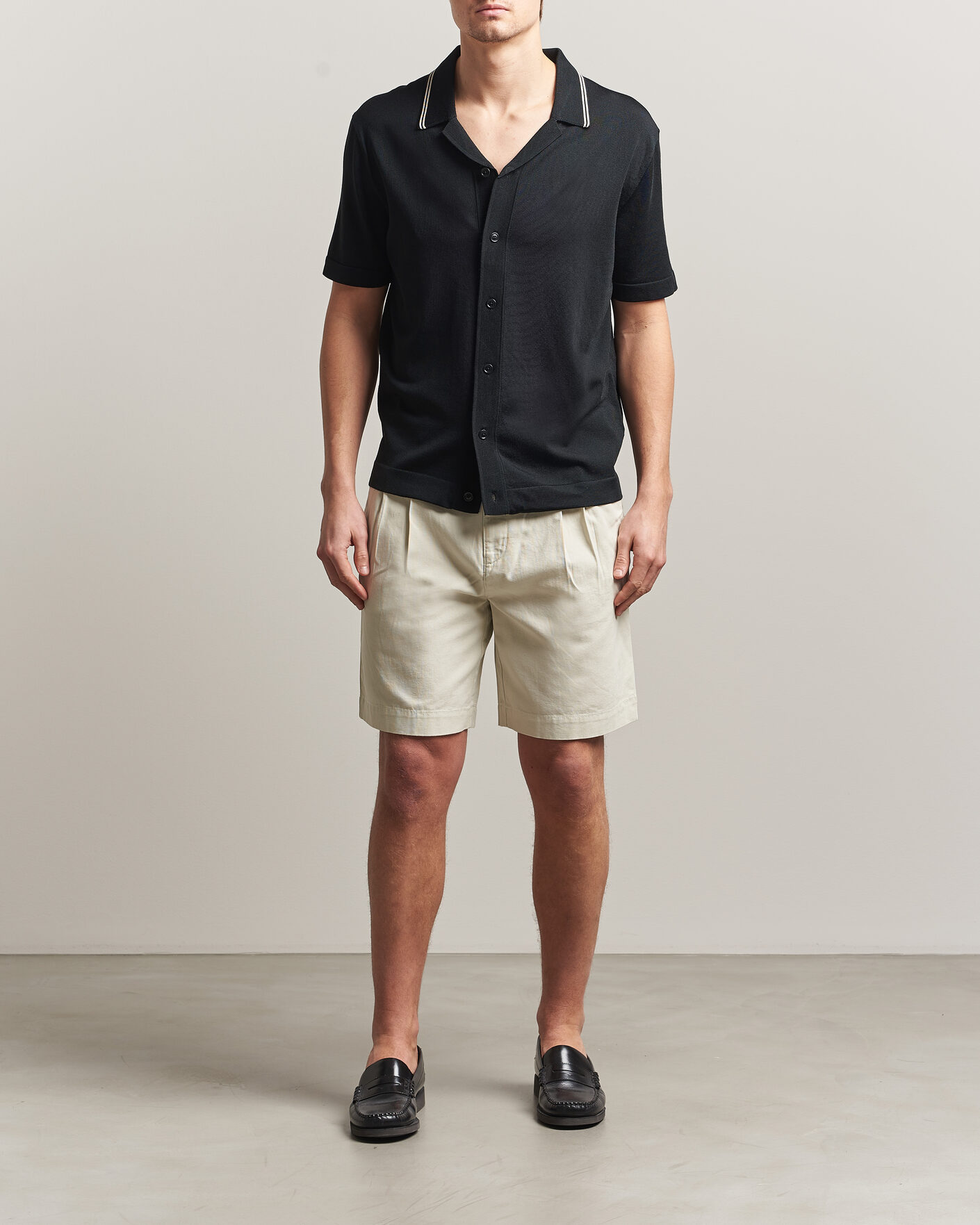 Herre | Shorts | Gant | Relaxed Light Canvas Pleated Shorts Sand