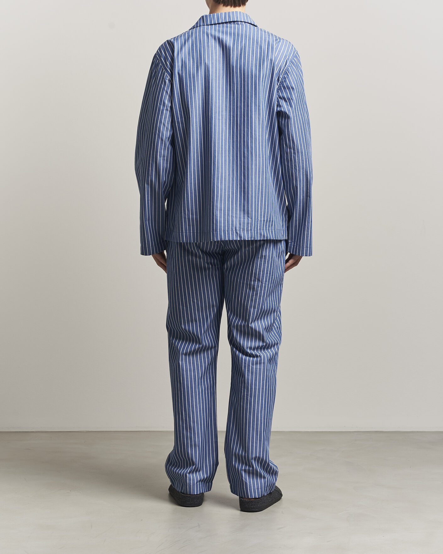 Herre | Pyjamas & Morgenkåber | GANT | Striped Poplin Pyjama Set Deep Cobalt