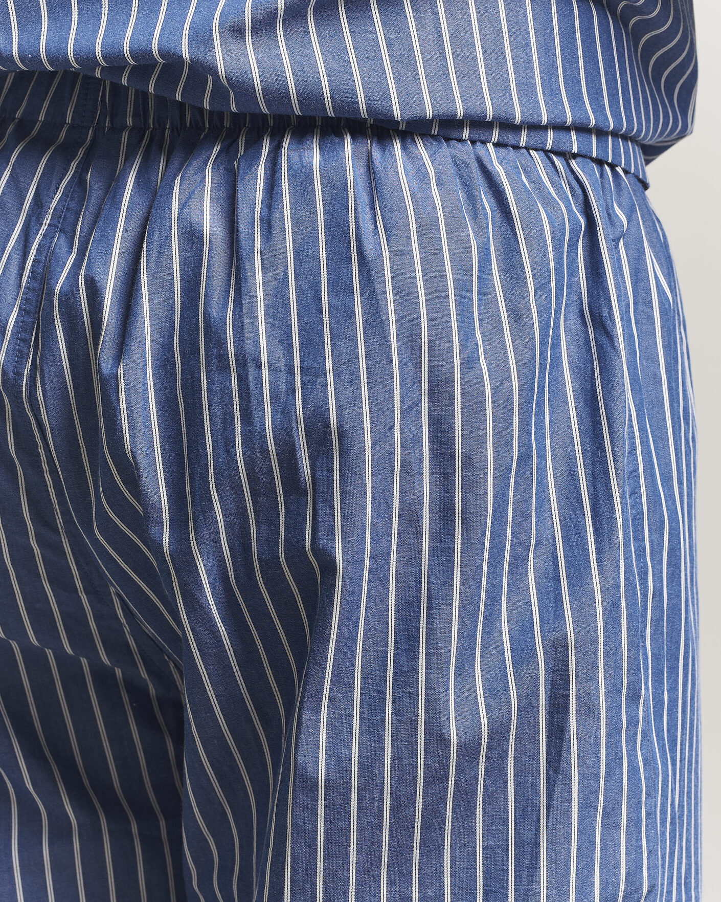 Herre | Pyjamas & Morgenkåber | GANT | Striped Poplin Pyjama Set Deep Cobalt