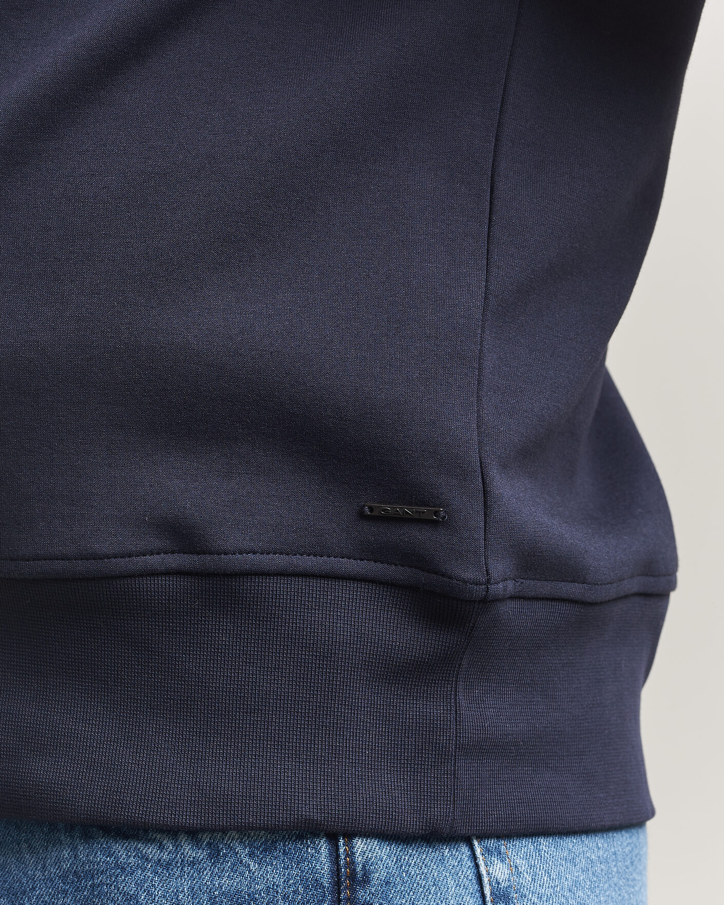 Herre | Trøjer | Gant | Interlock Half Zip Evening Blue