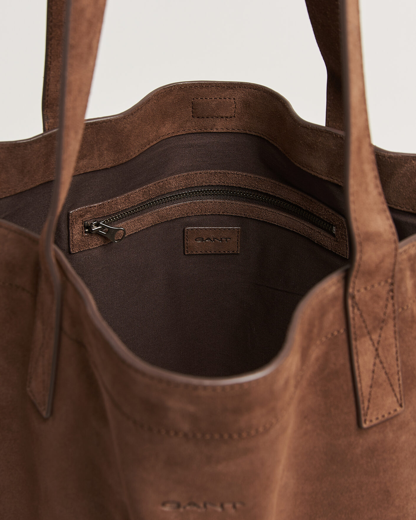 Herre | Tasker | Gant | Suede Tote Bag Mahogany Brown