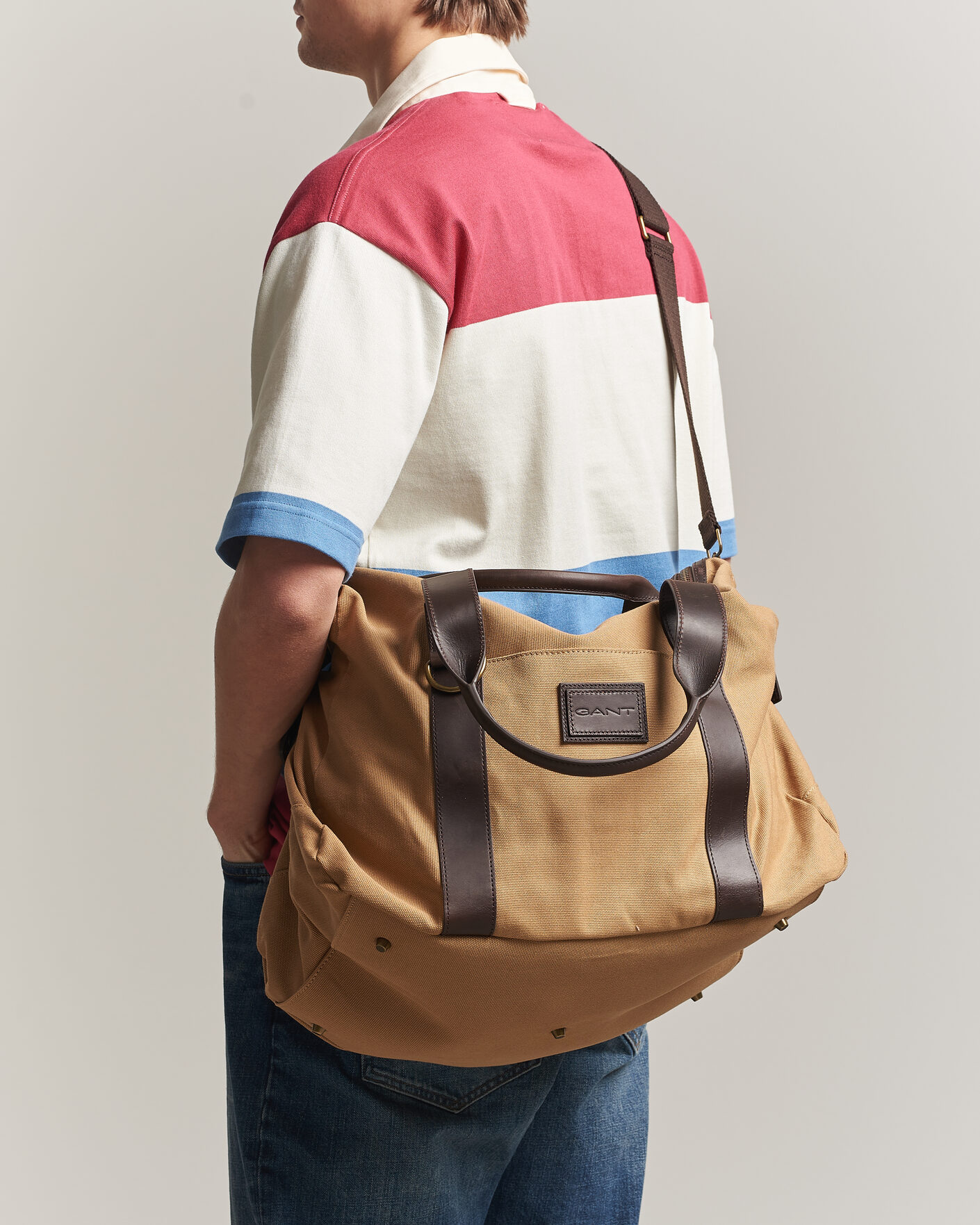 Herre | Tasker | Gant | Washed Canvas Duffle Bag Warm Khaki