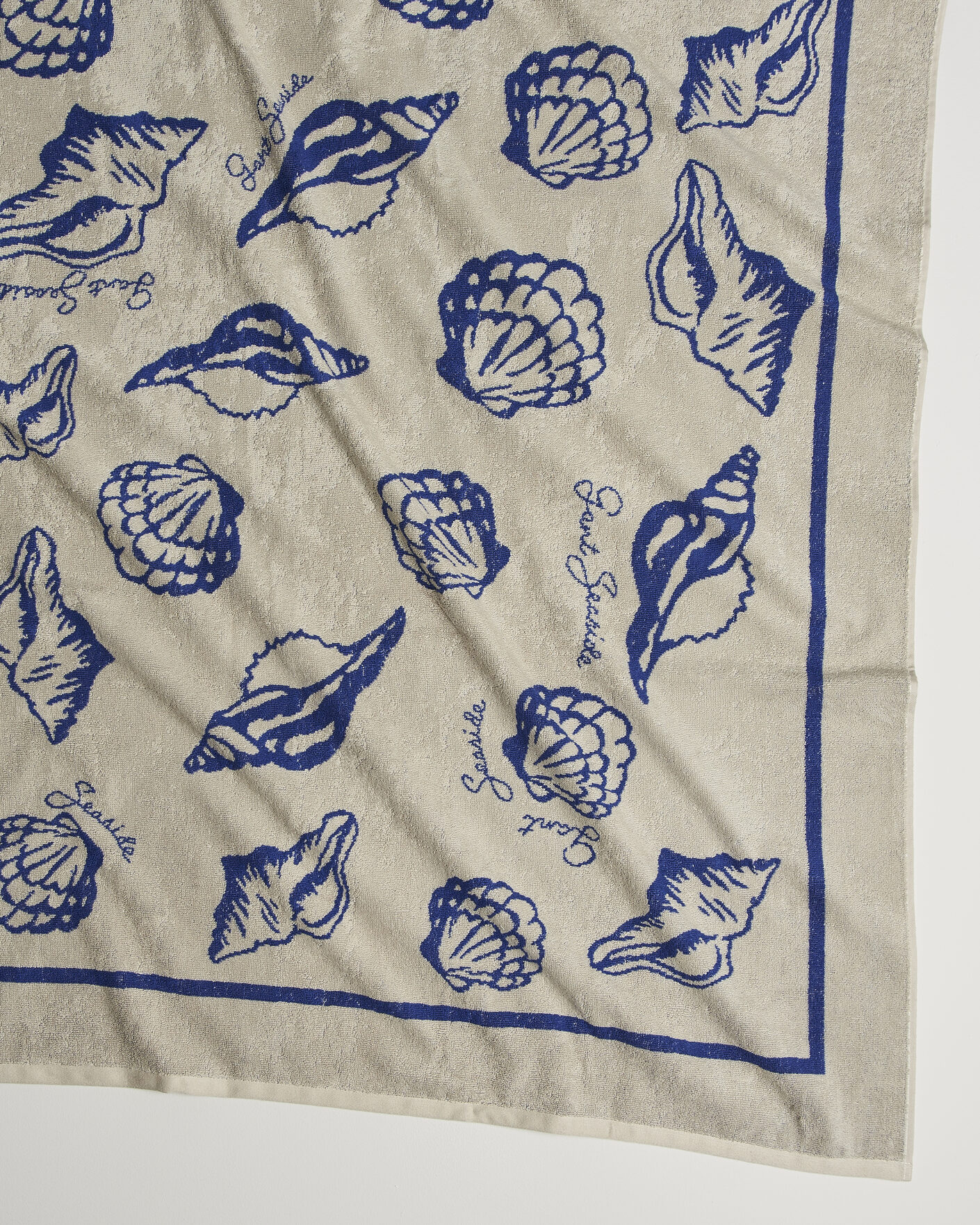 Herre | Tekstiler | Gant | Seashell Print Beach Towel Faded Beige