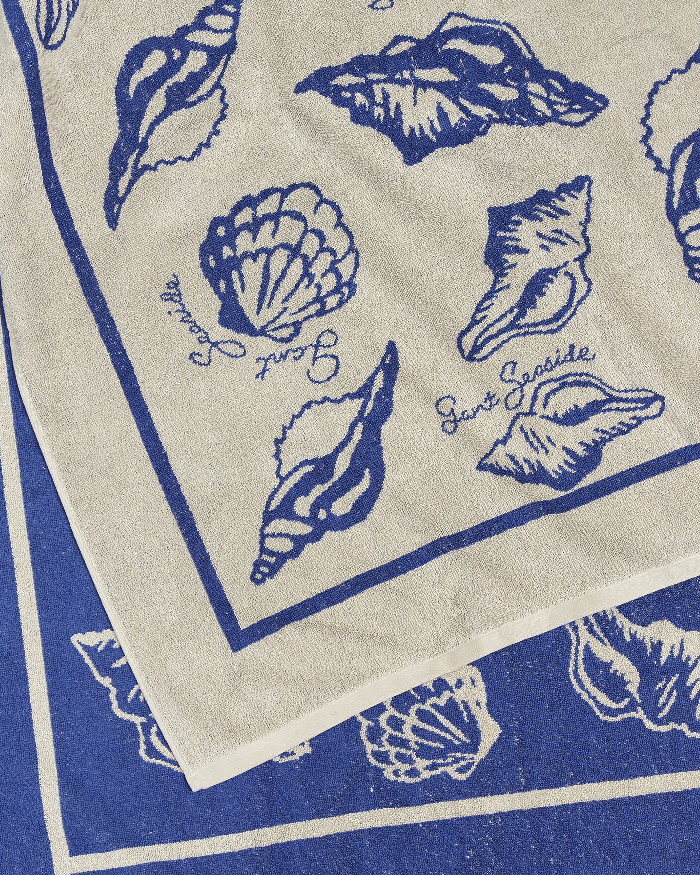 Herre | Tekstiler | Gant | Seashell Print Beach Towel Faded Beige