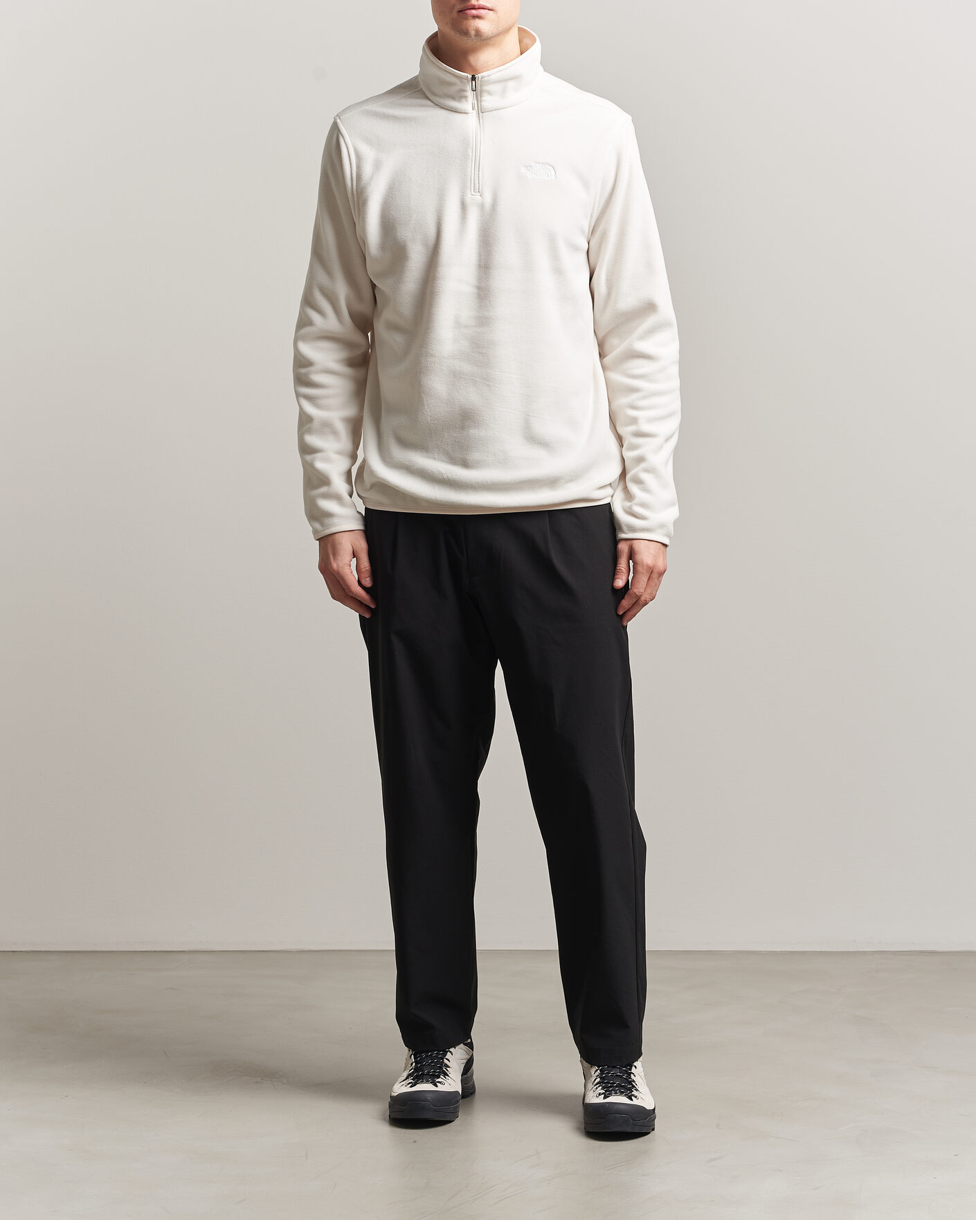 Herre | Trøjer | The North Face | Glacier 1/4 Zip Fleece White Dune