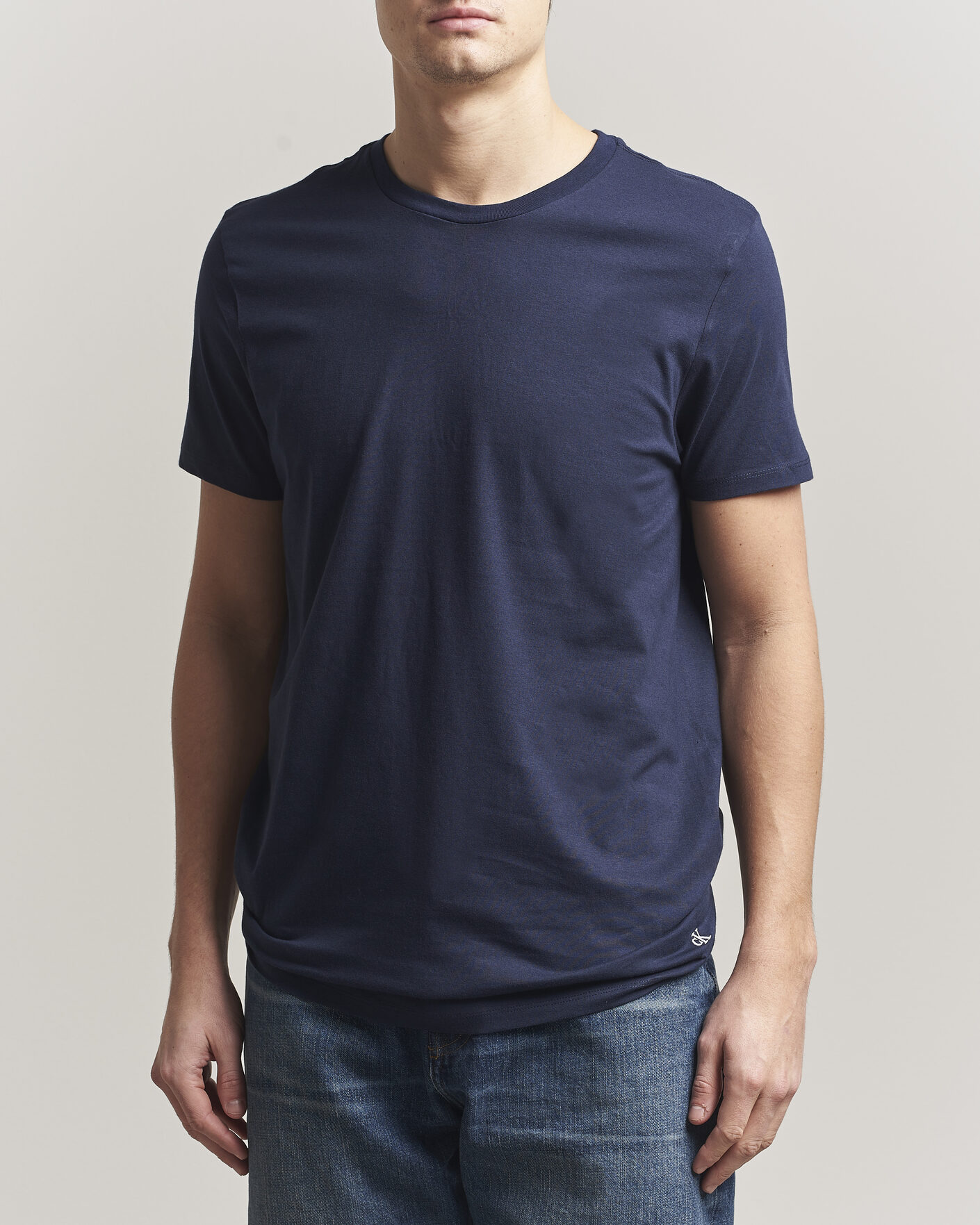 Herre | T-Shirts | Calvin Klein | 3-Pack Cotton Crew Neck T-Shirt Navy/Red/Blue
