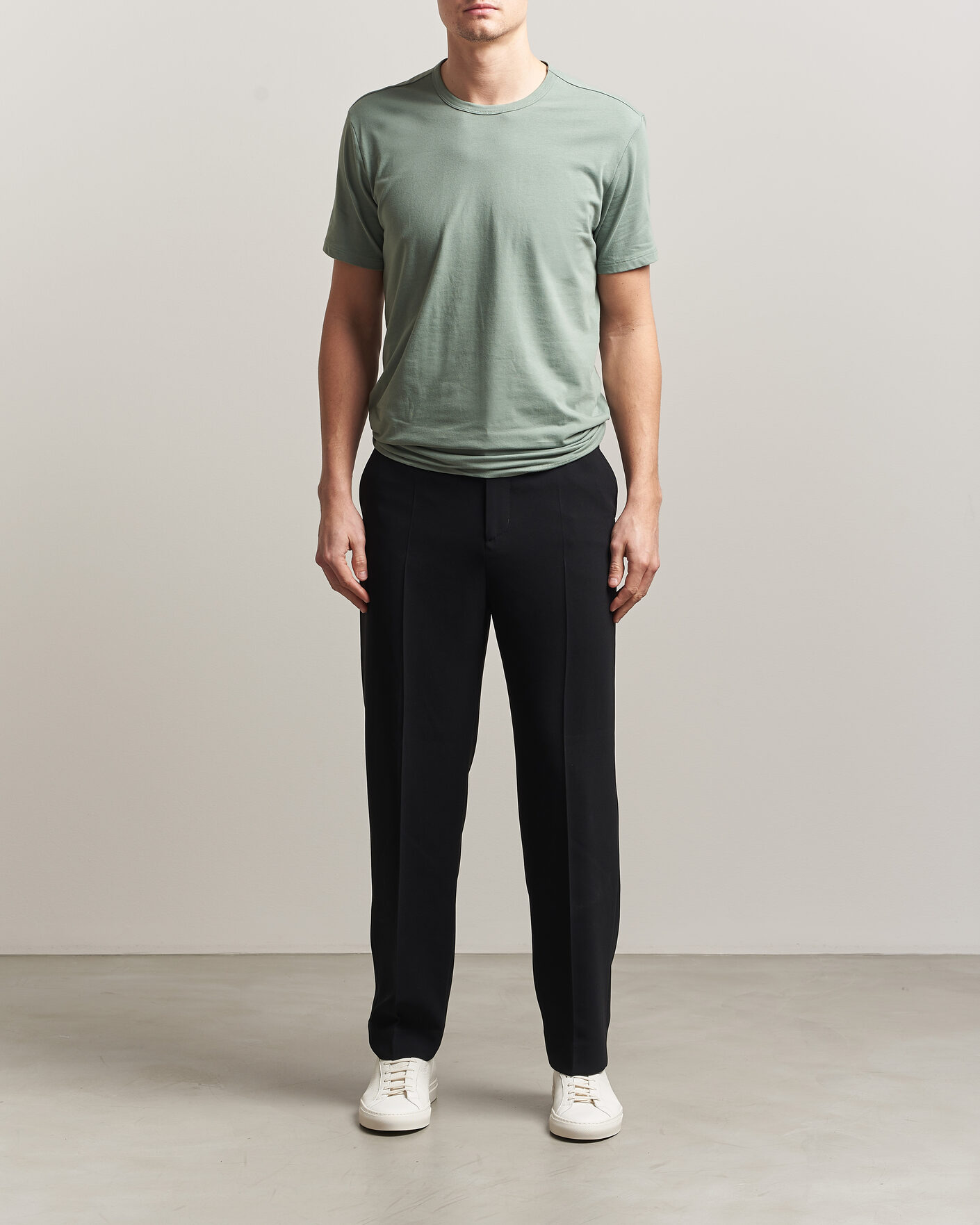Herre | T-Shirts | Calvin Klein | 3-Pack Cotton Stretch Crew Neck T-Shirt Black/Grey/Green