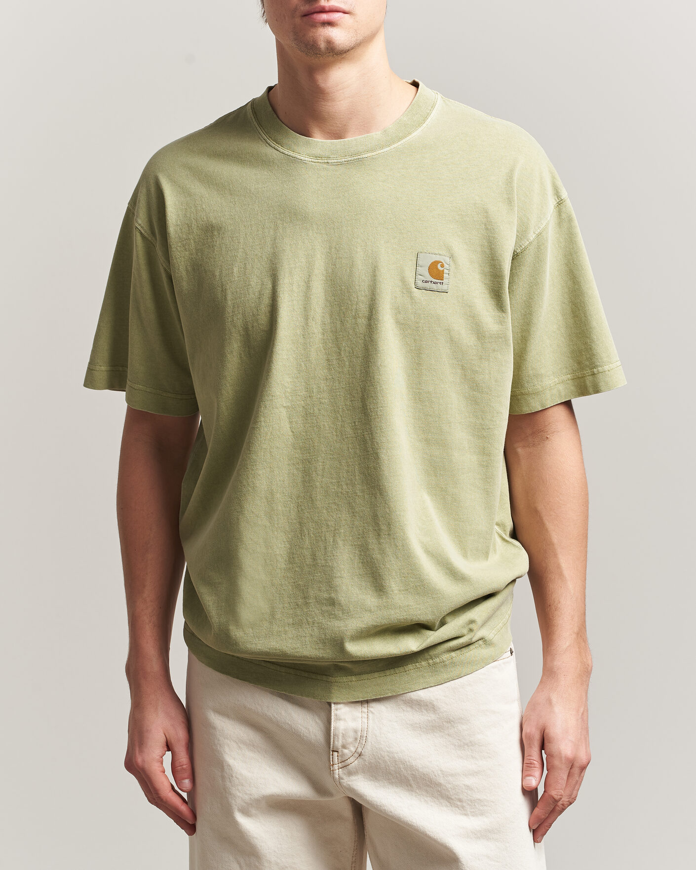 Herre | T-Shirts | Carhartt WIP | Nelson Cotton T-Shirt Gentle Green
