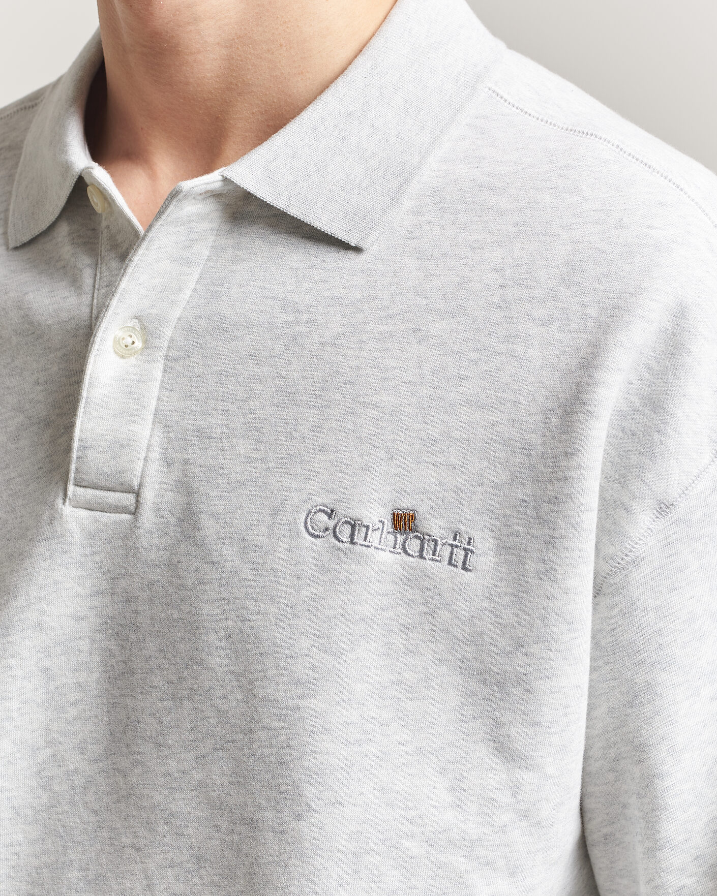 Herre | Trøjer | Carhartt WIP | WIP Label Polo Sweatshirt Ash Heather