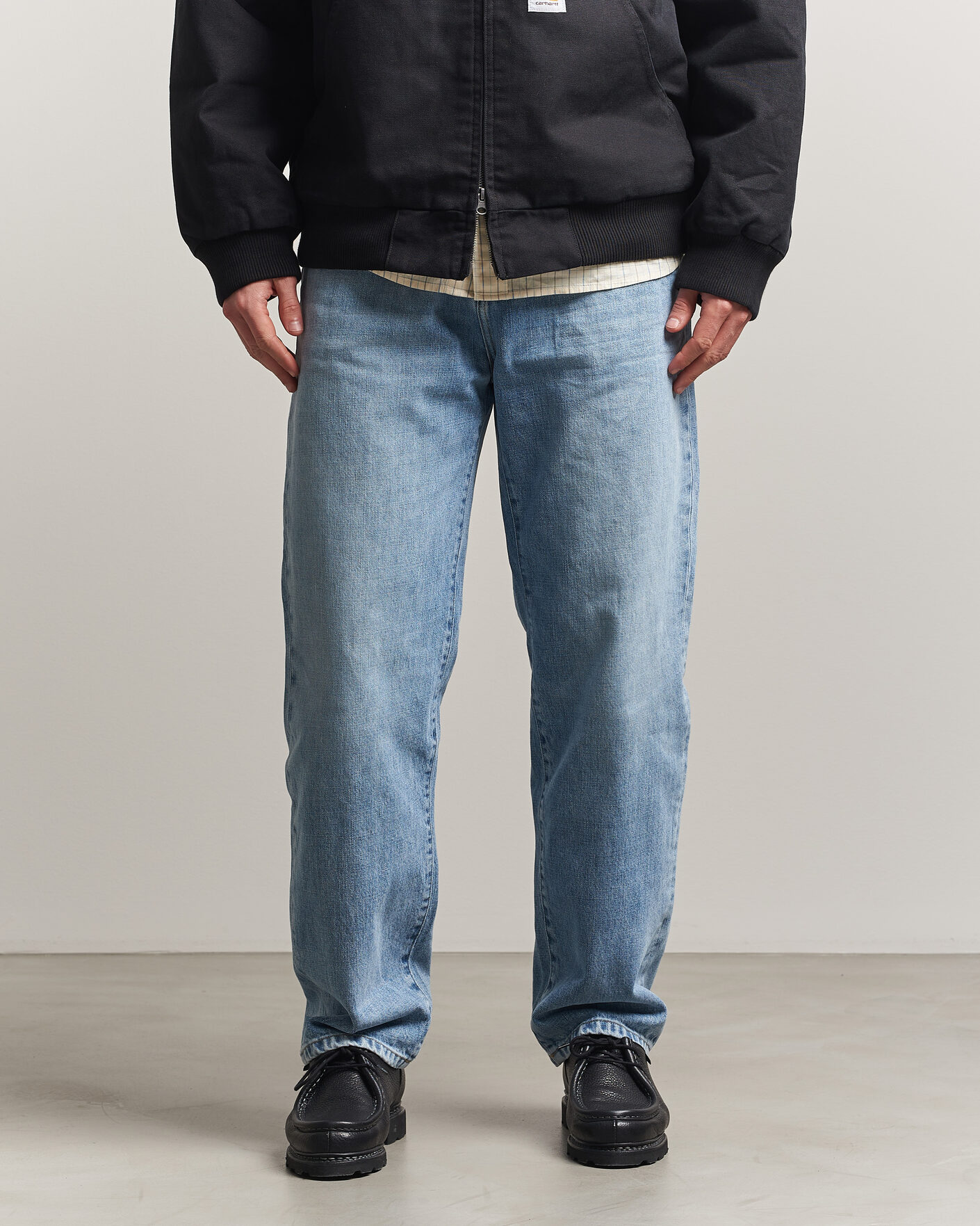 Herre | Skjorter | Carhartt WIP | Aaron Pant Smith Denim Burst Washed