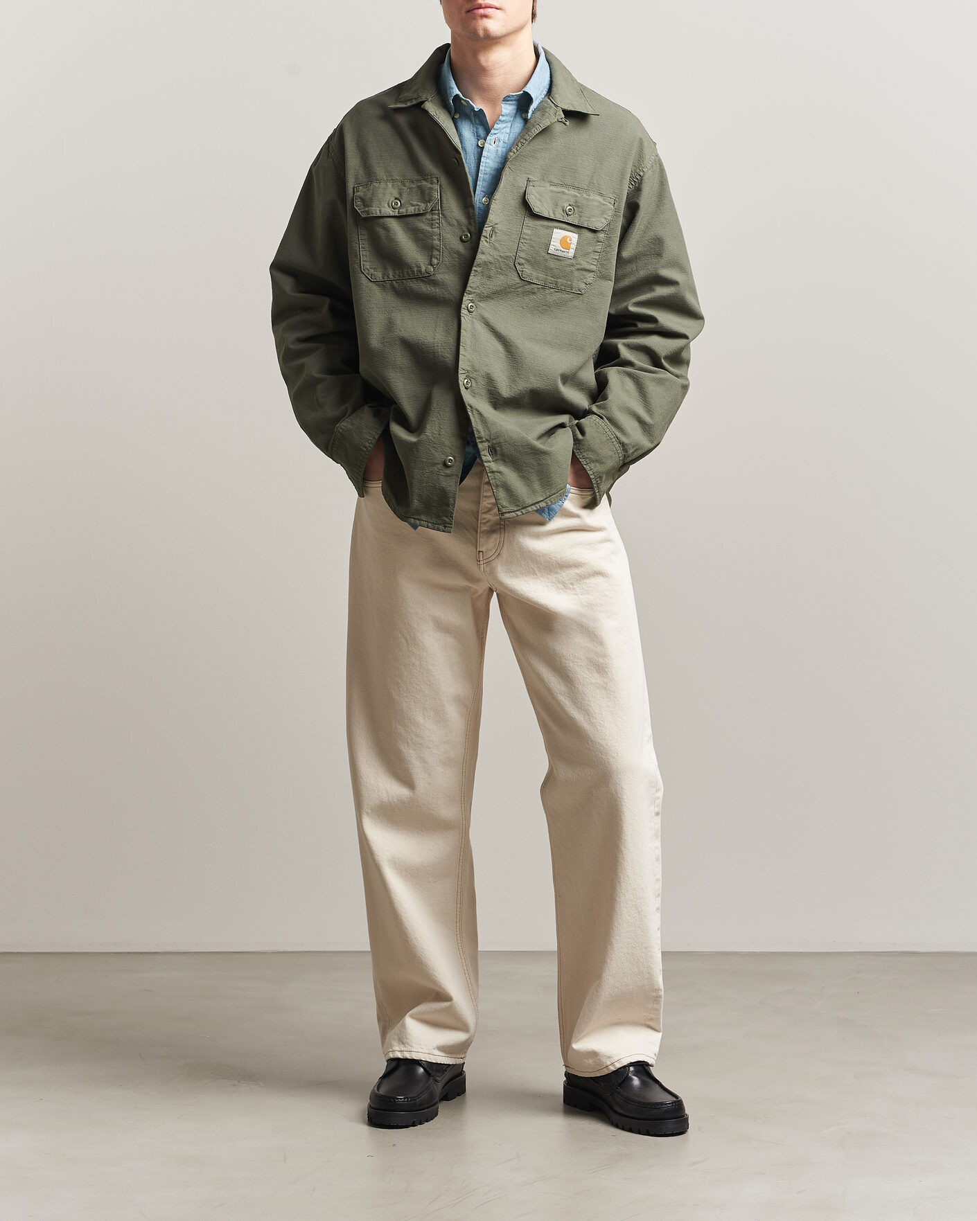 Herre | Skjorter | Carhartt WIP | Kelsey Long Sleeve Shirt Leaf