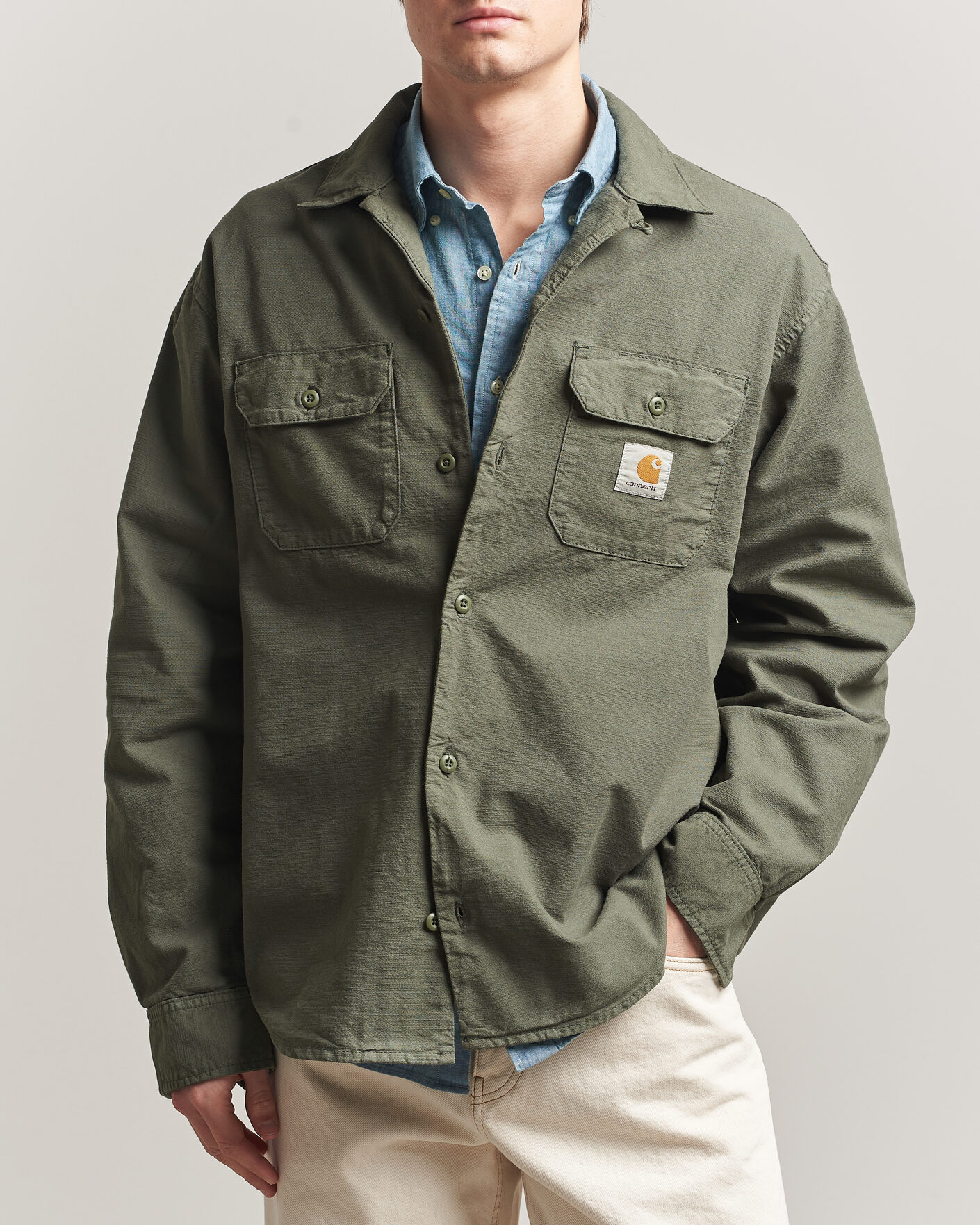 Herre | Skjorter | Carhartt WIP | Kelsey Long Sleeve Shirt Leaf