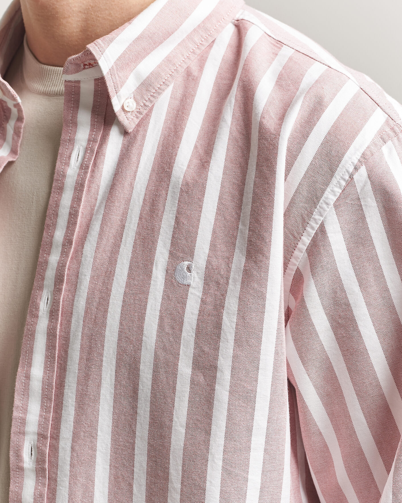 Herre | Skjorter | Carhartt WIP | Deven Striped Oxford Shirt Oxide Red