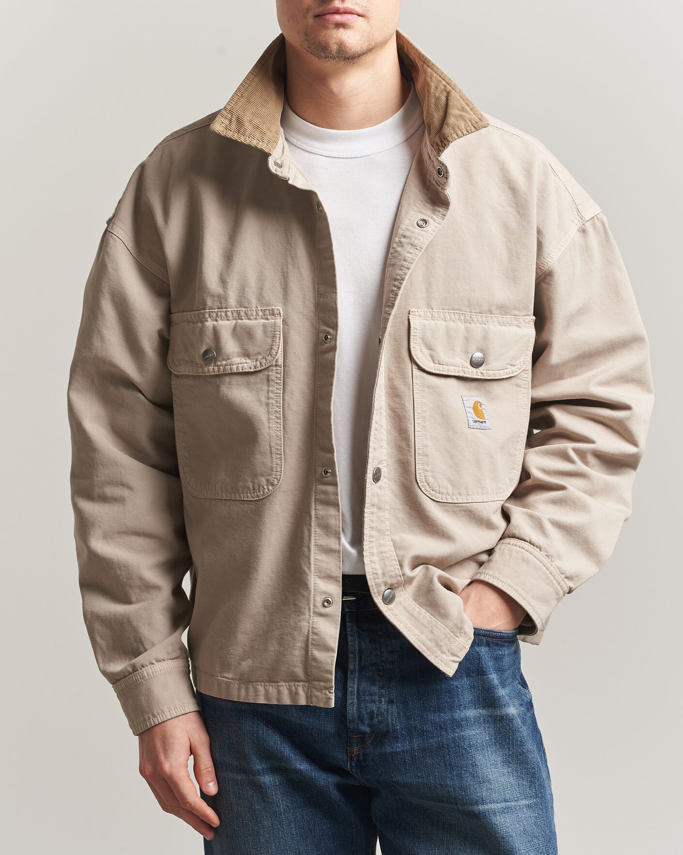 Herre | Jakker | Carhartt WIP | Prescott Shirt Jacket Beige