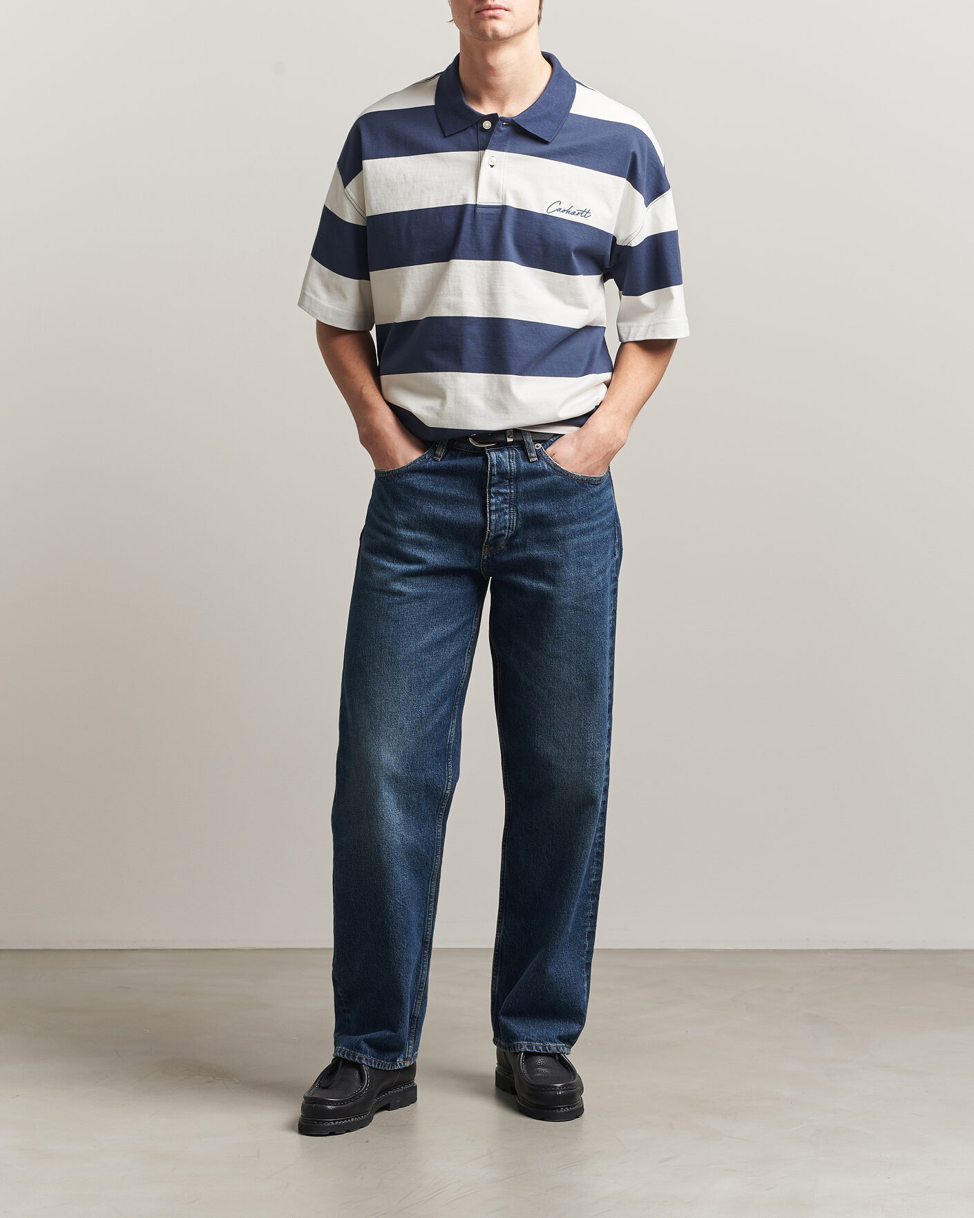 Herre | Polotrøjer | Carhartt WIP | Delrey Polo Blue Stripe