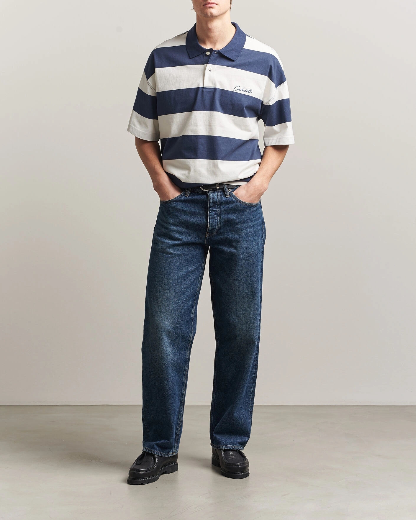 Herre | Polotrøjer | Carhartt WIP | Delrey Polo Blue Stripe