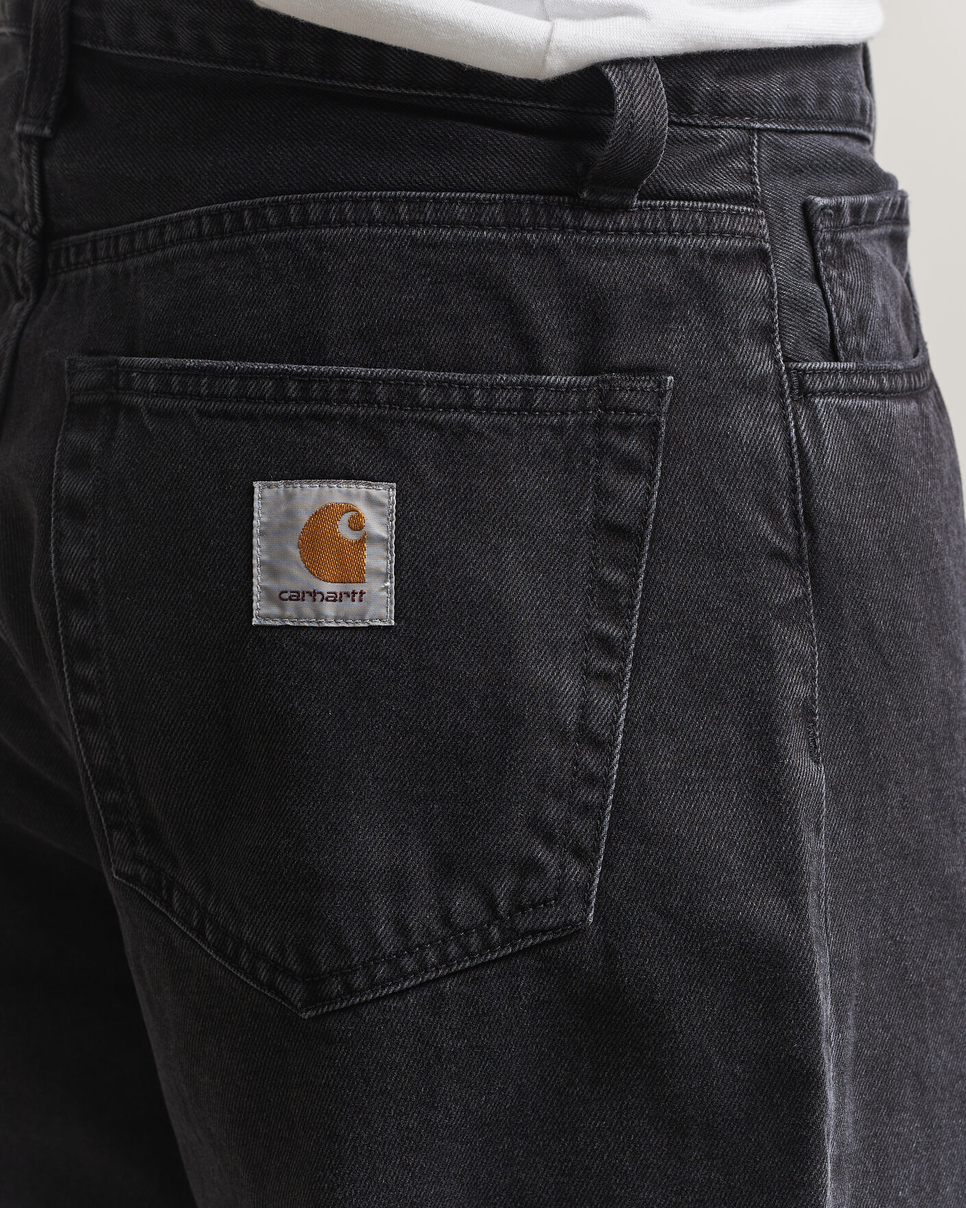 Herre | Bukser | Carhartt WIP | Landon Pant Robertson Denim Black Stone Washed