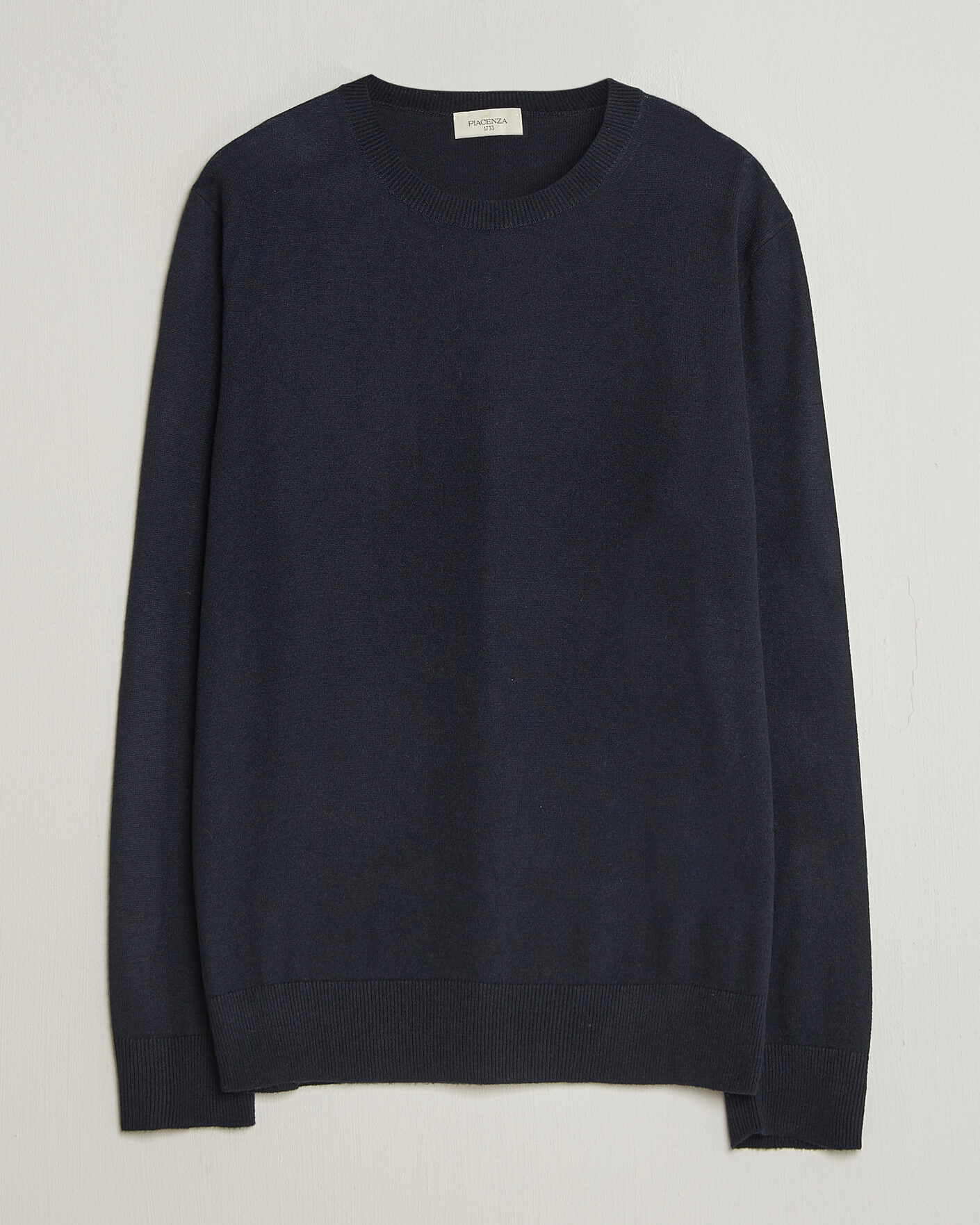 Herre | Trøjer | Piacenza Cashmere | Soft Silk/Cashmere Crew Neck  Navy