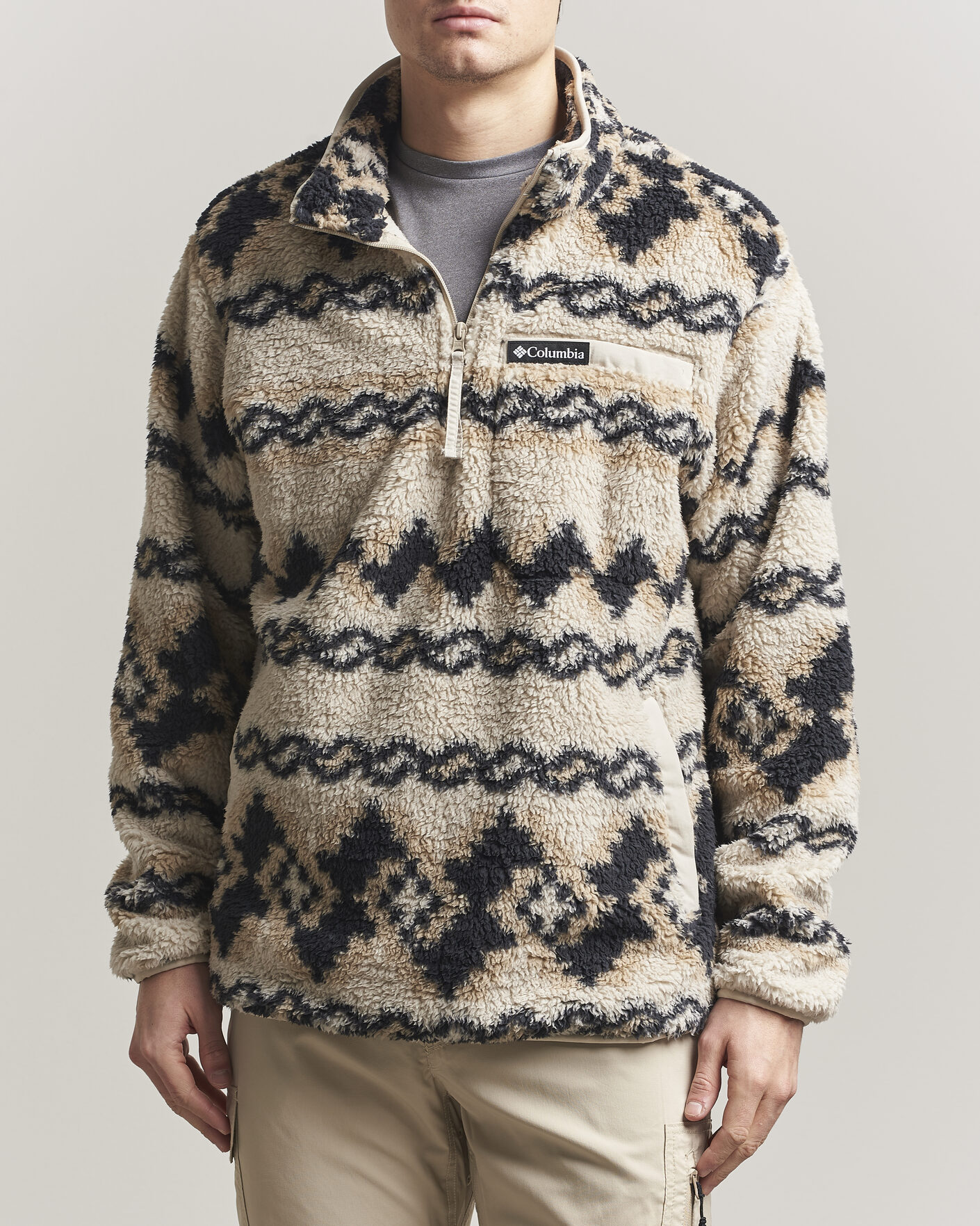 Herre | Trøjer | Columbia | Rugged Ridge High Pile Half Zip Dark Stone Knitknot
