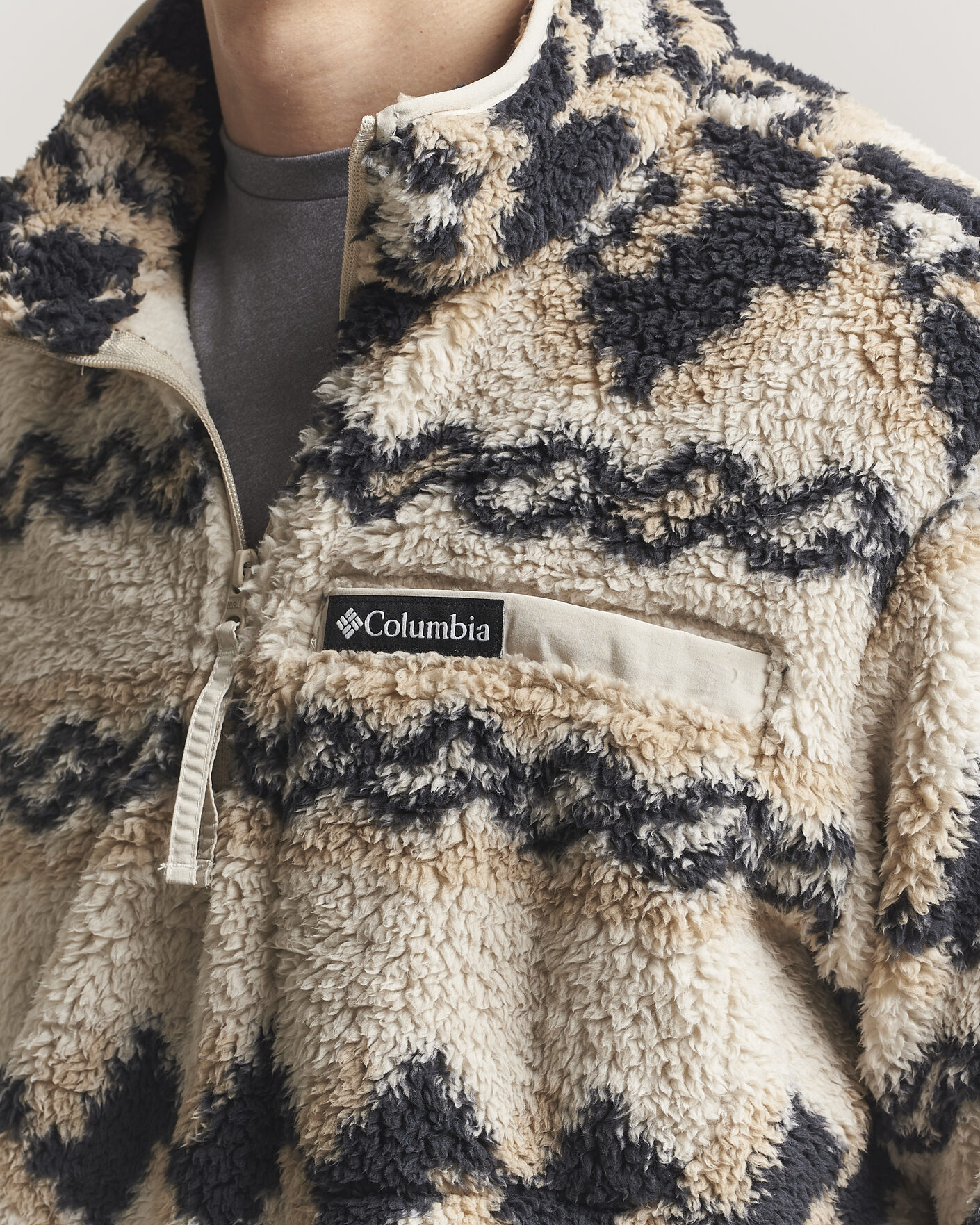 Herre | Trøjer | Columbia | Rugged Ridge High Pile Half Zip Dark Stone Knitknot