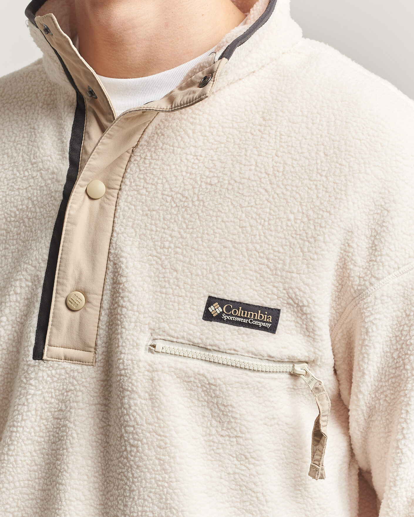 Herre | Trøjer | Columbia | Helvetia II Half Snap Fleece Chalk