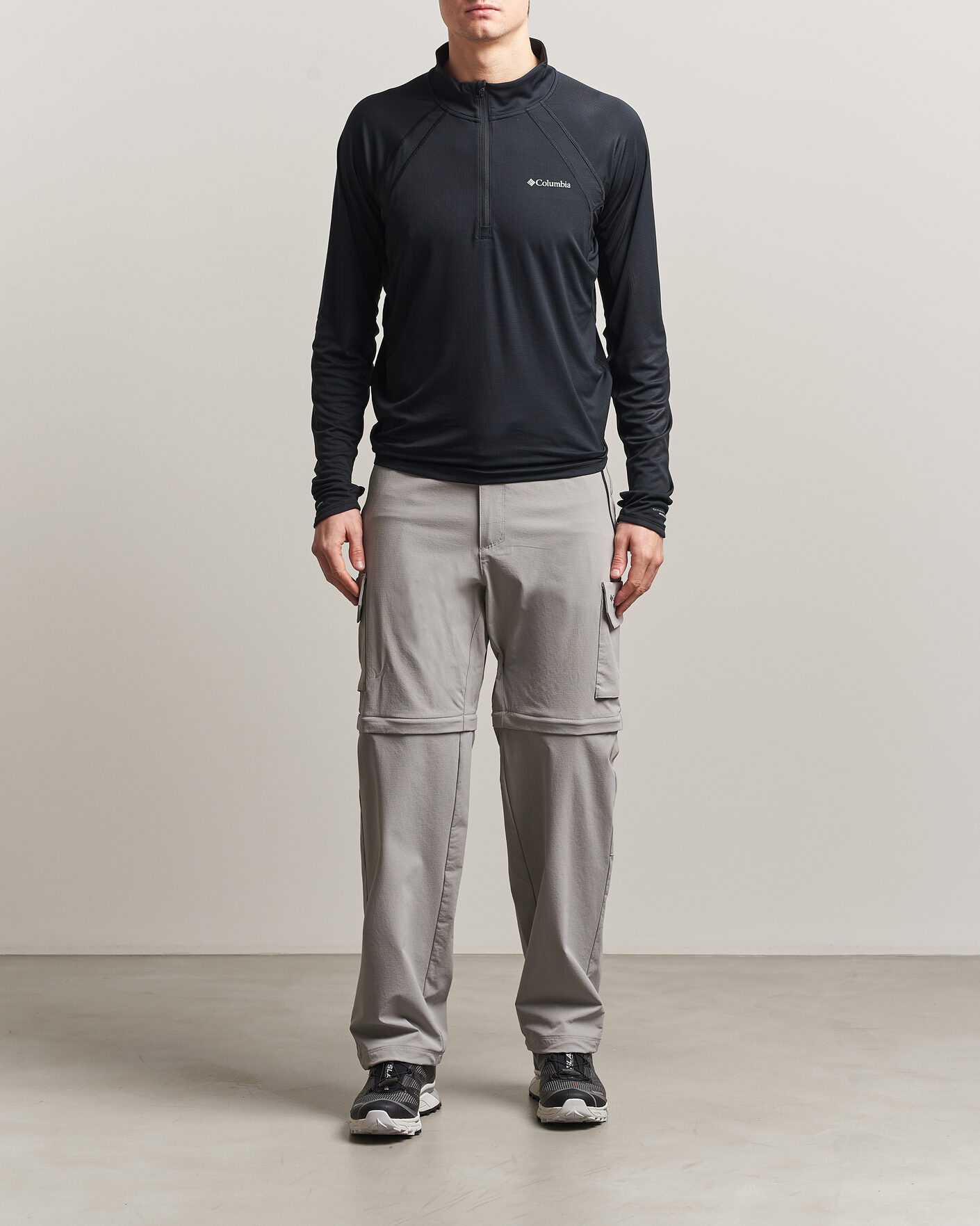 Herre | T-Shirts | Columbia | Stealth Spring Half-Zip T-Shirt Black