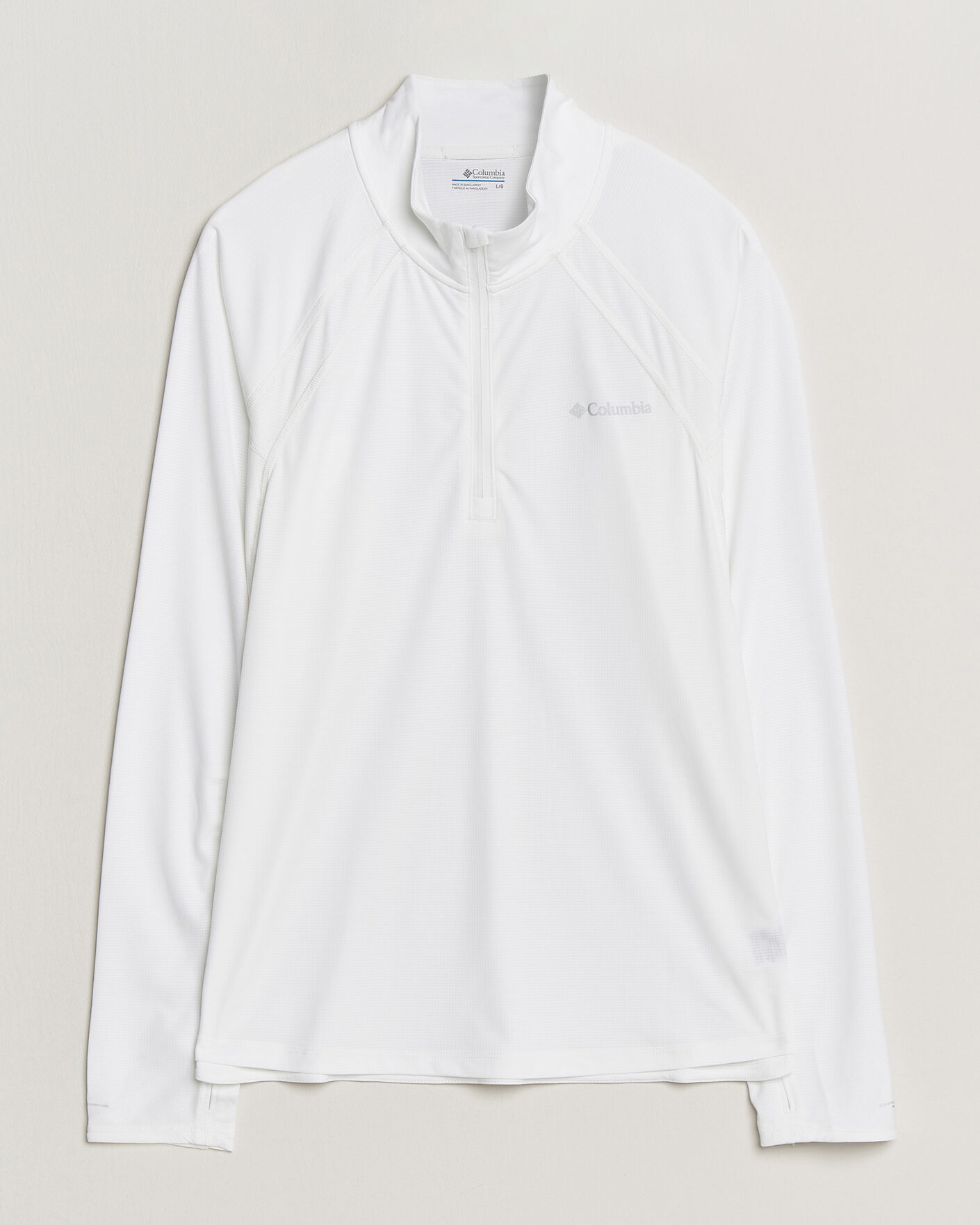 Herre | T-Shirts | Columbia | Stealth Spring Half-Zip T-Shirt White