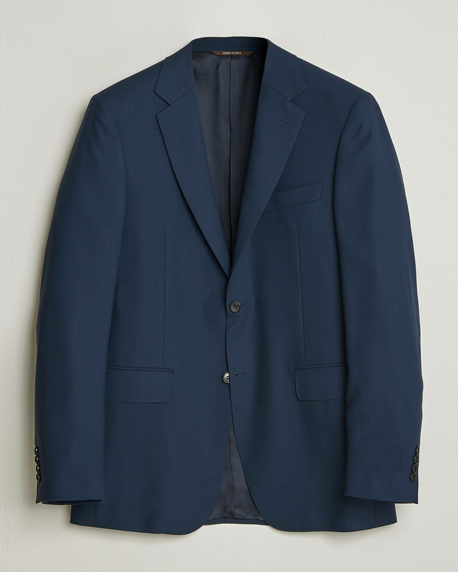 Herre | Blazere & jakker | Canali | Travel Wool Blazer Dark Blue
