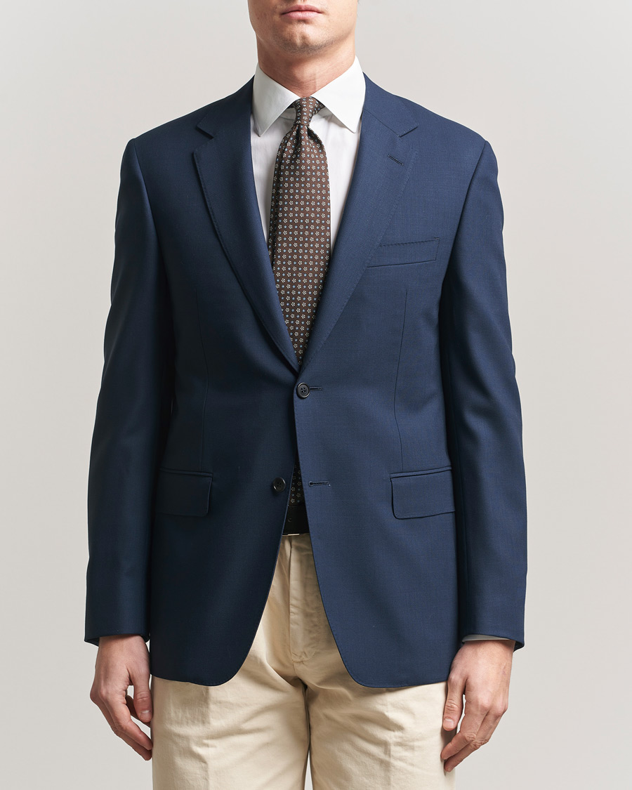 Herre | Blazere & jakker | Canali | Travel Wool Blazer Dark Blue