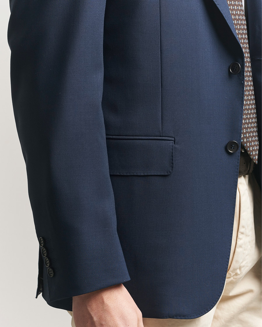 Herre | Blazere & jakker | Canali | Travel Wool Blazer Dark Blue