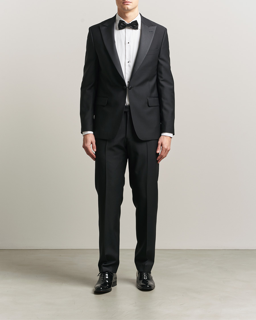 Herre | Skjorter | Canali | Classic Black Studs Tuxedo Shirt White