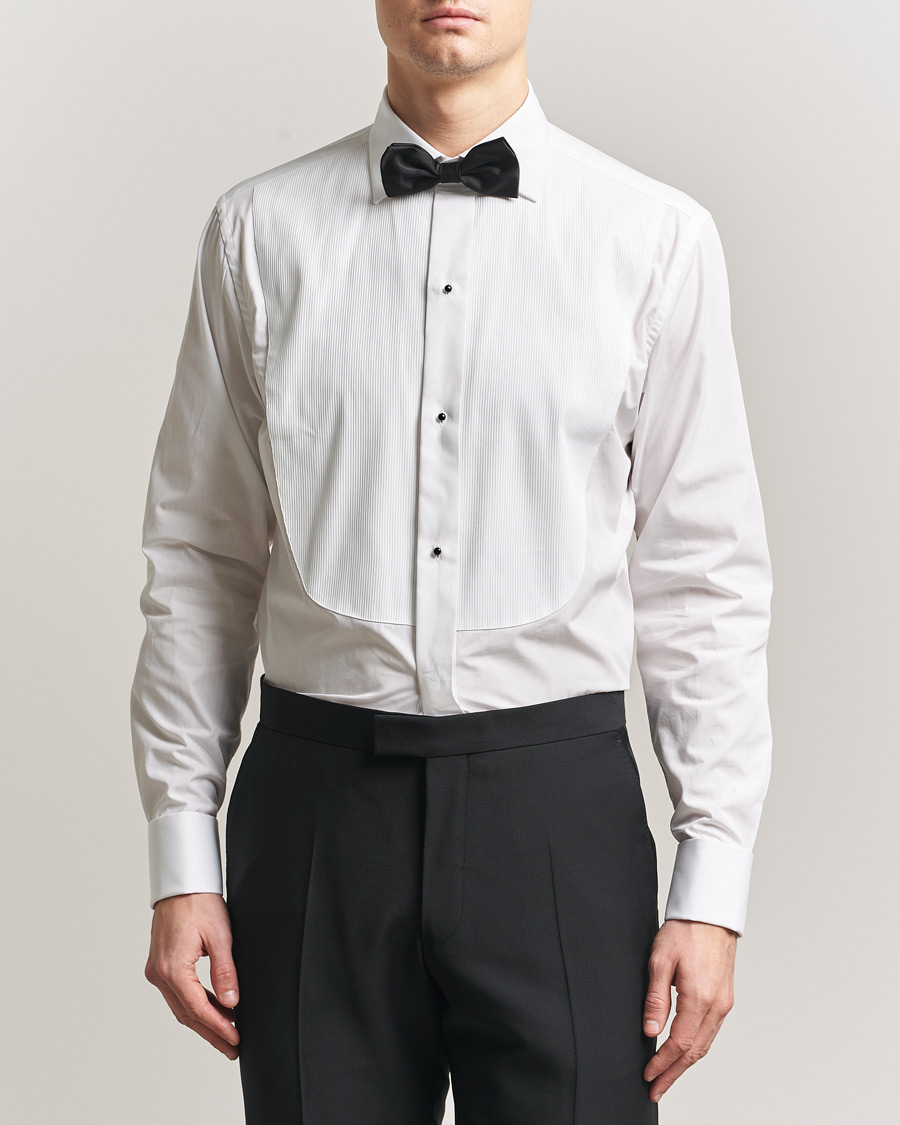 Herre | Skjorter | Canali | Classic Black Studs Tuxedo Shirt White