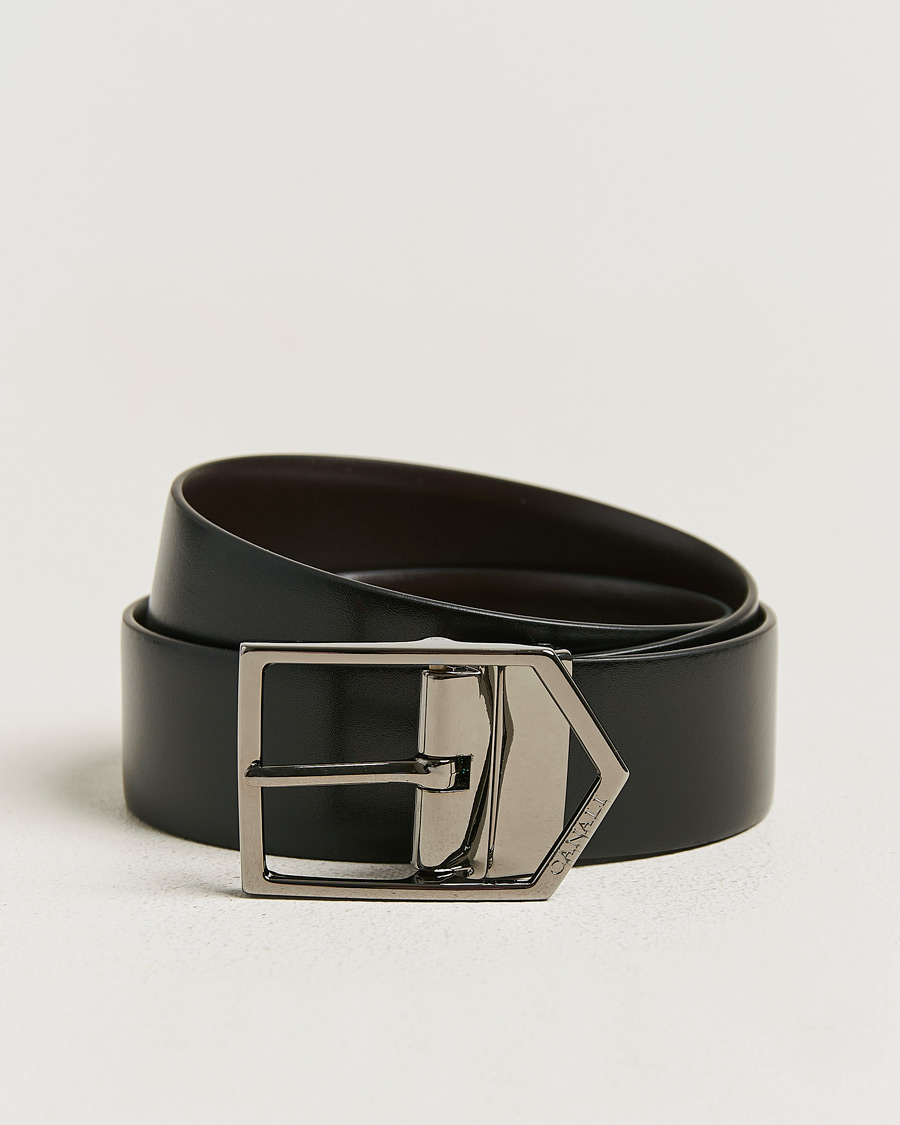 Herre | Bælter | Canali | Reversible Leather Belt Black/Brown