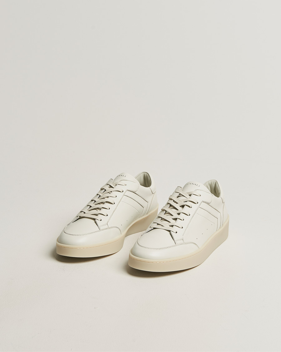Herre | Sneakers | Canali | Plain Sneaker White