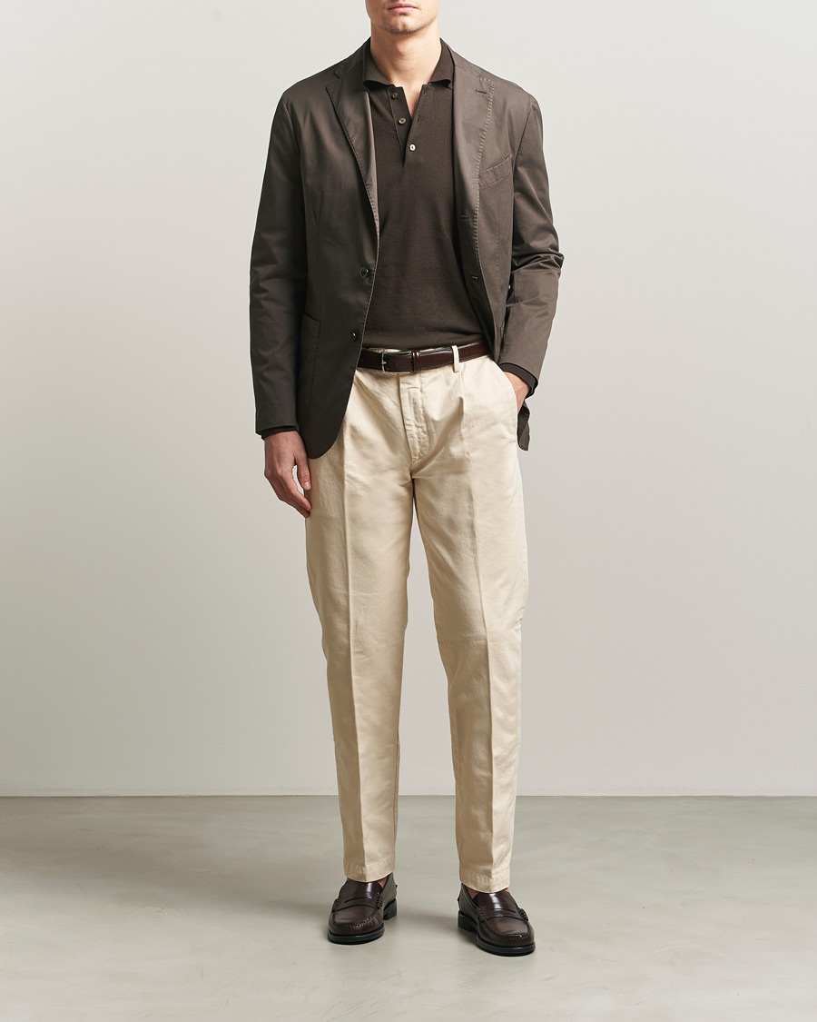 Herre | Blazere & jakker | Boglioli | K Jacket Supima Cotton Blazer Dark Brown